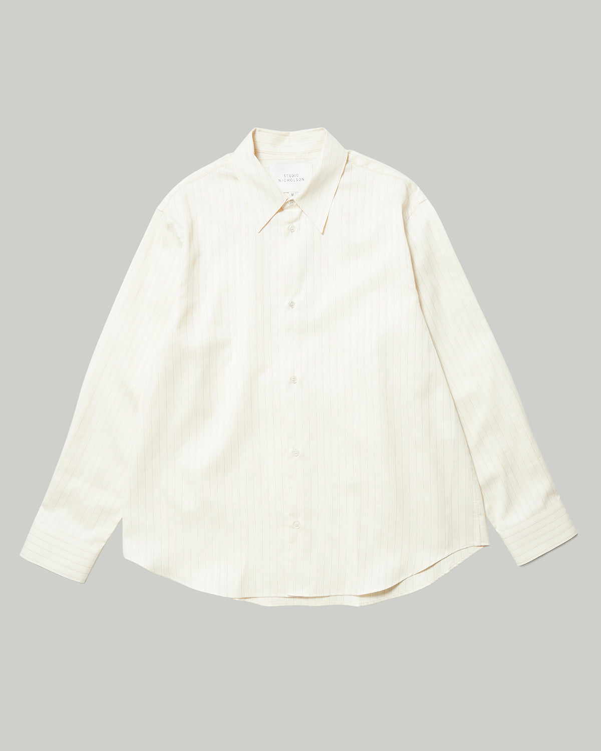 View - Boxy Oversized Shirt - Amber Stripe