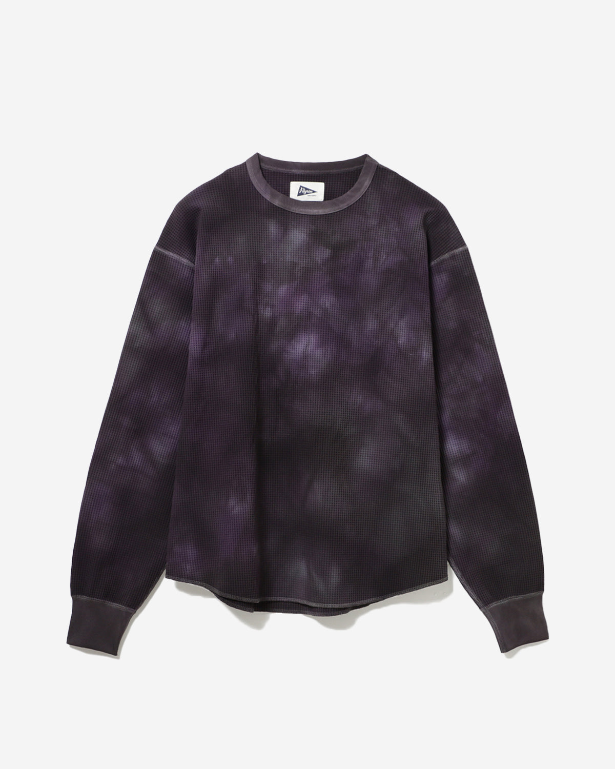 Conan Uneven Dyed Waffle Crew - Purple