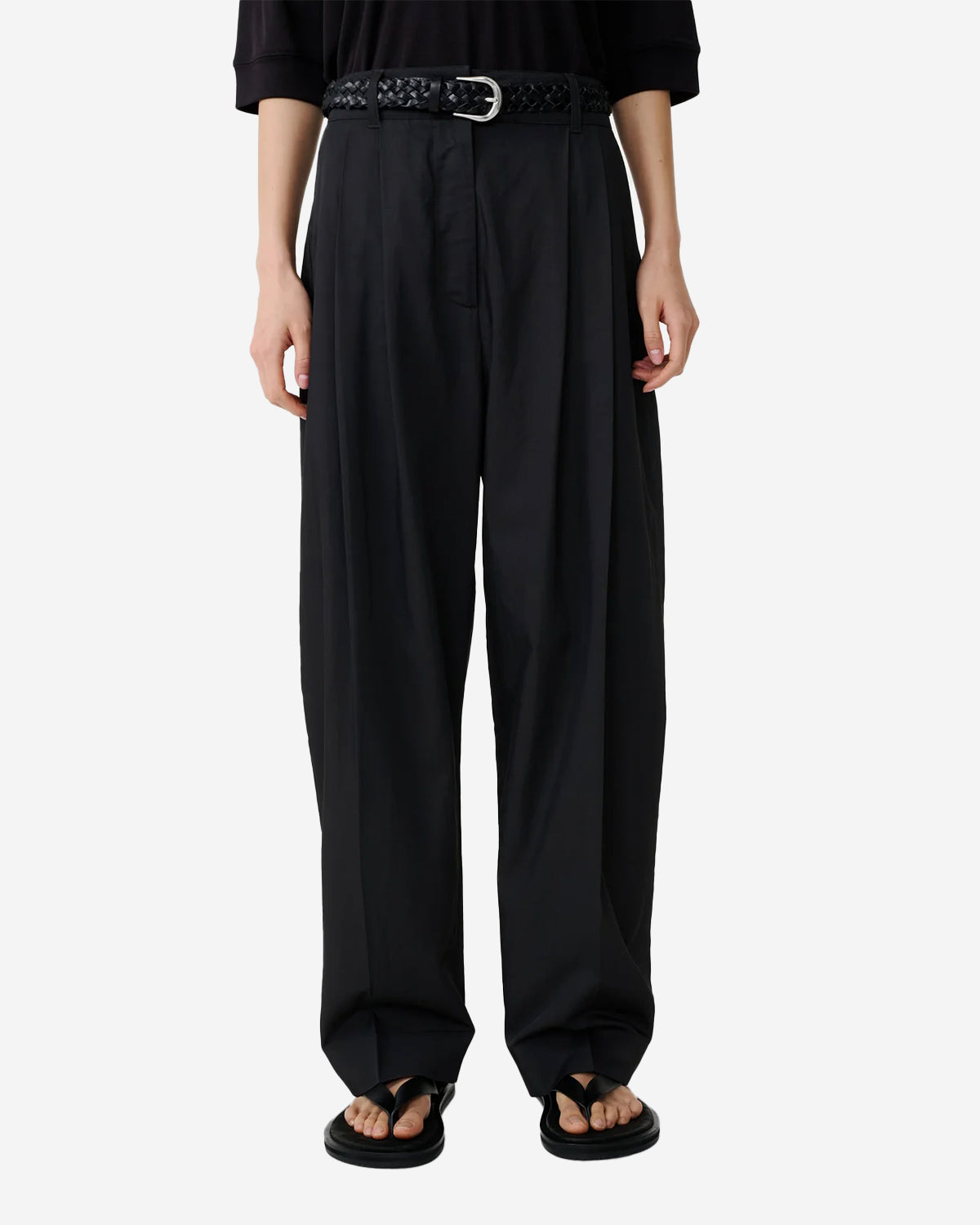 Acuna Pleat Front Pant - Coal