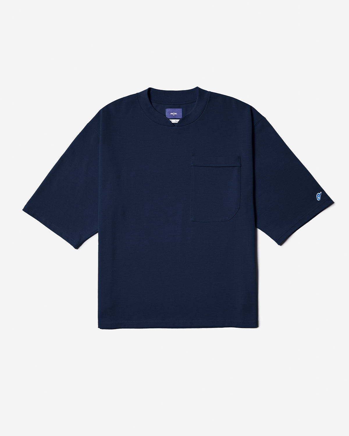Pique Y-Neck T-Shirt - Dark Navy