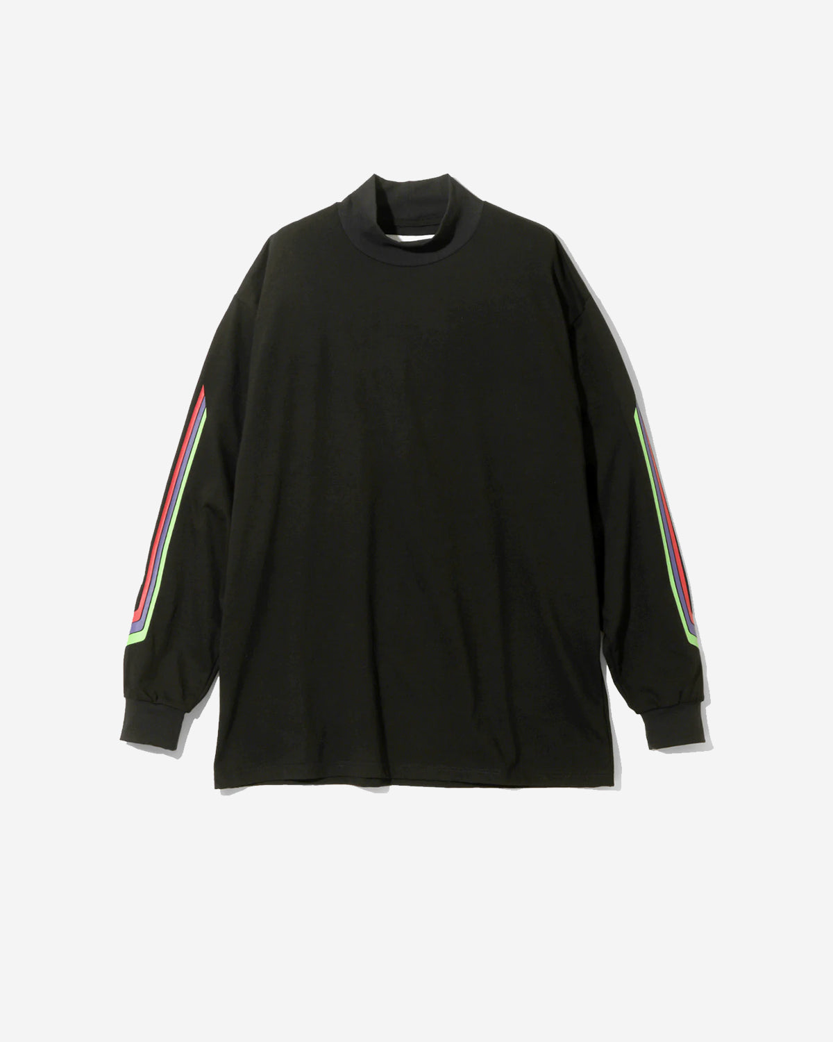 L/S Mock Neck Tee - Decal 2 - Black