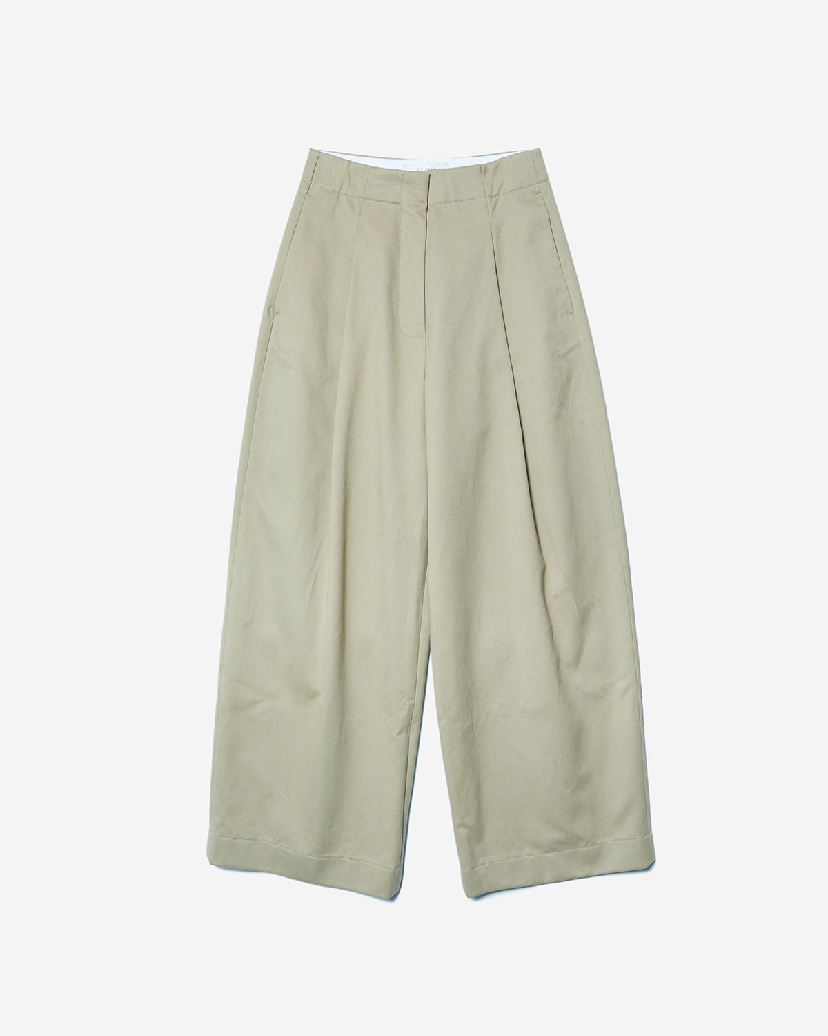 Dordoni - Pants - Deep Pleat Volume Ankle Crop - Tan