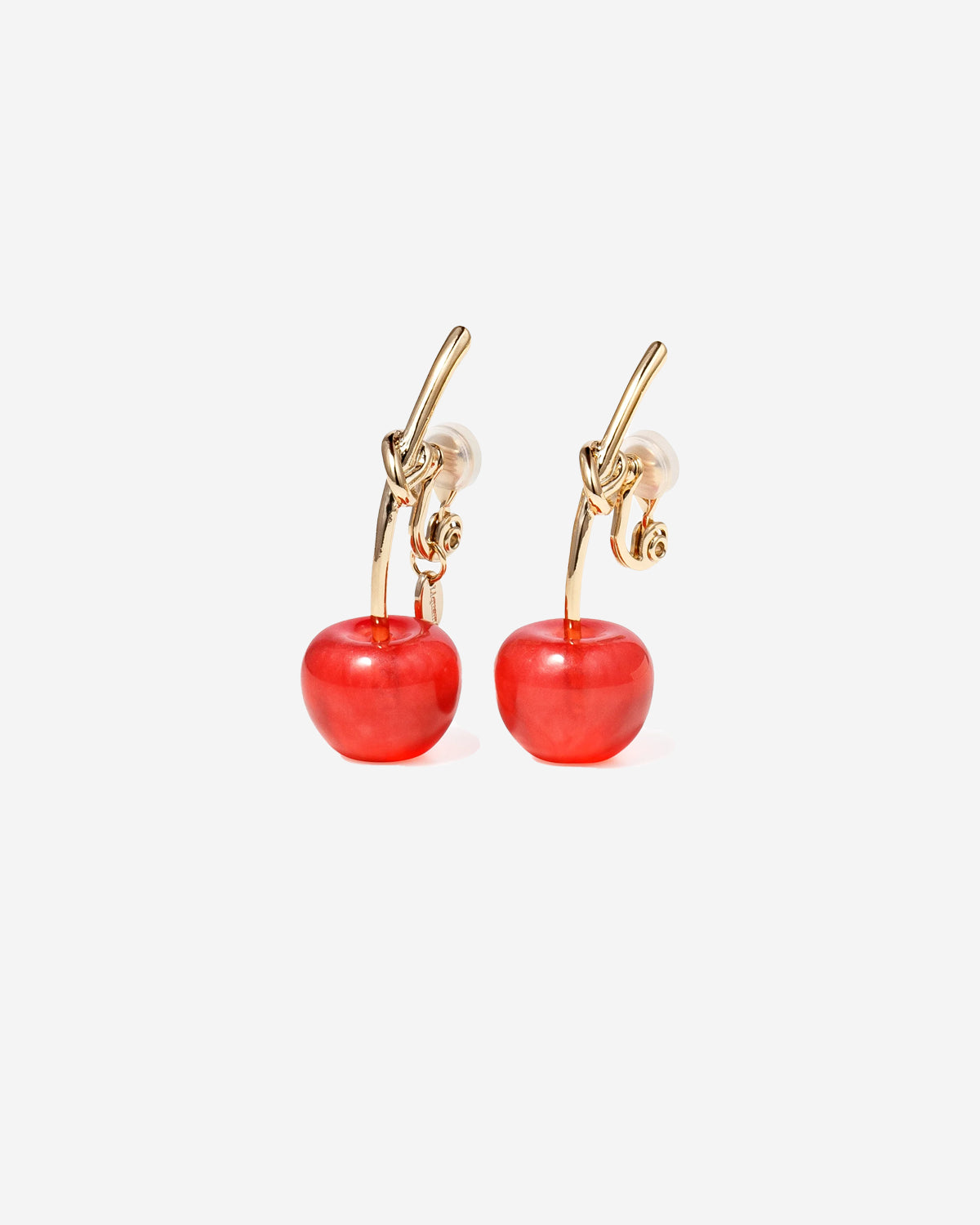 Cherry Earrings - Pastel Red