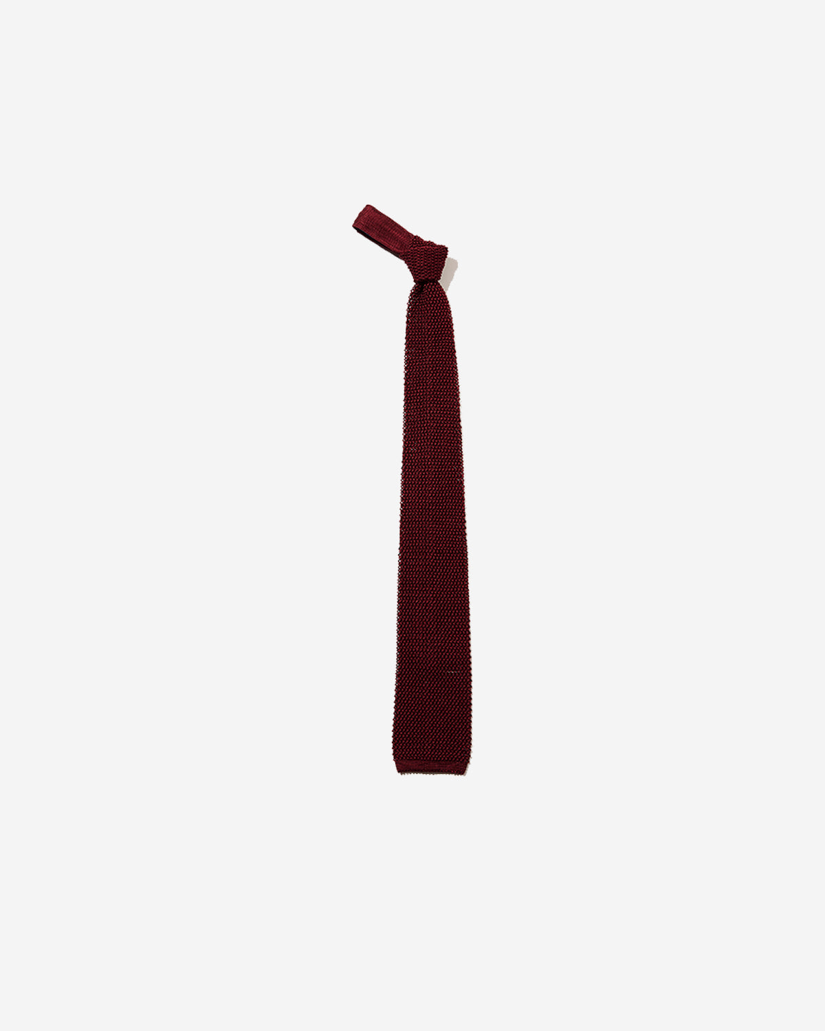 Wide Knit Tie - Bordeaux