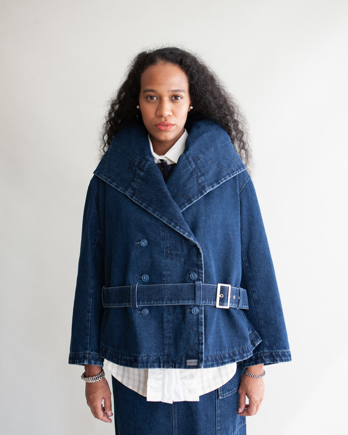 Short Mackinaw Coat - Denim