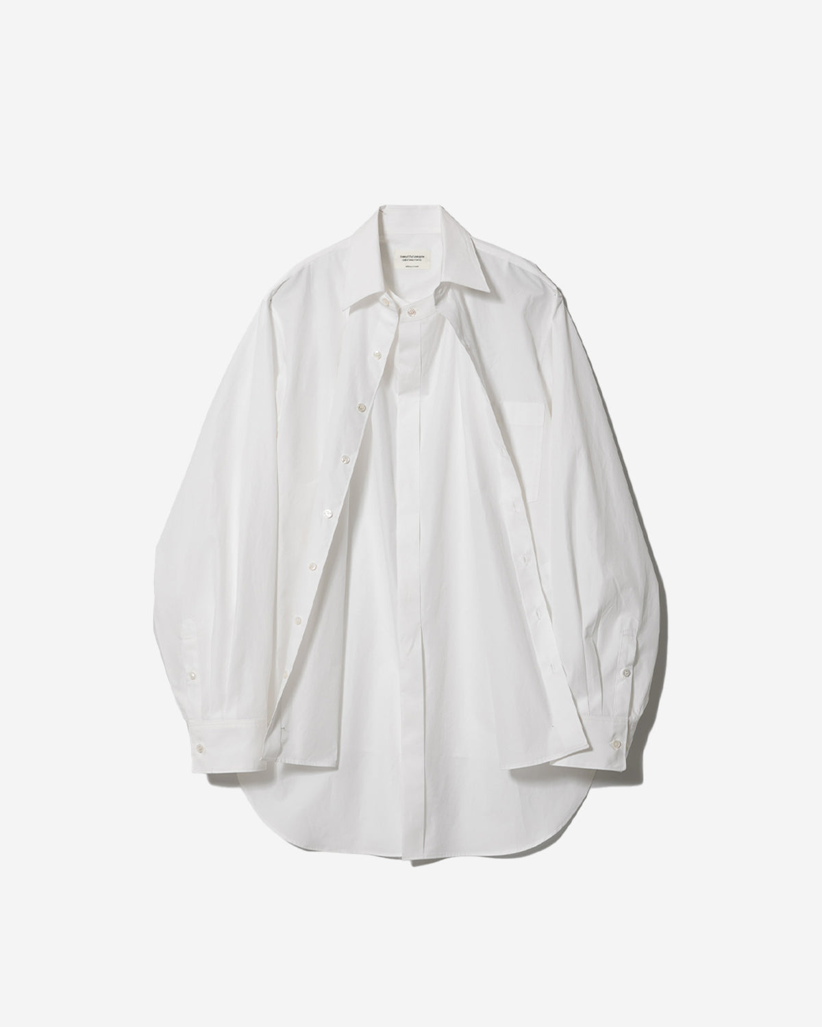 Double Front Finx Stripe Shirt - Off White