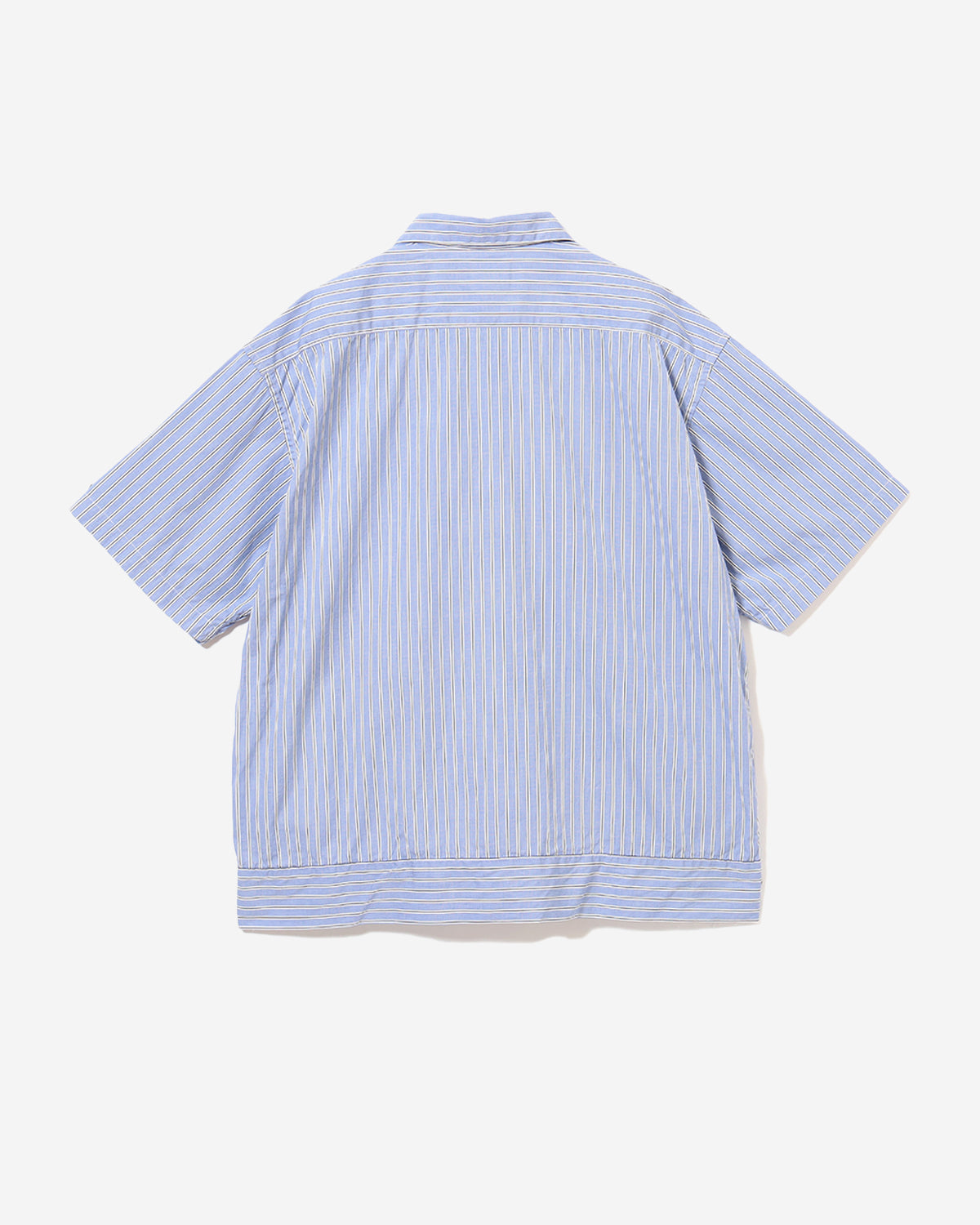 Claude Striped Short Sleeve Shirt - Sax Stripe