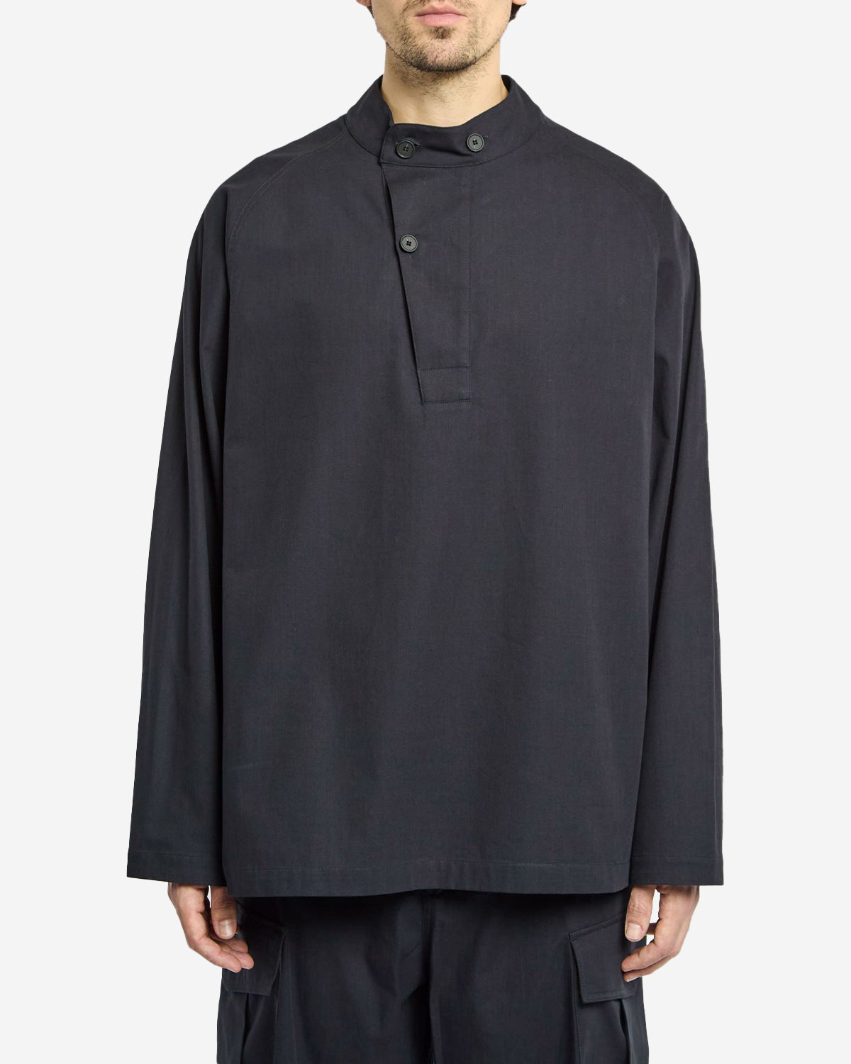 Casey - Half Placket Pop Over - Darkest Navy