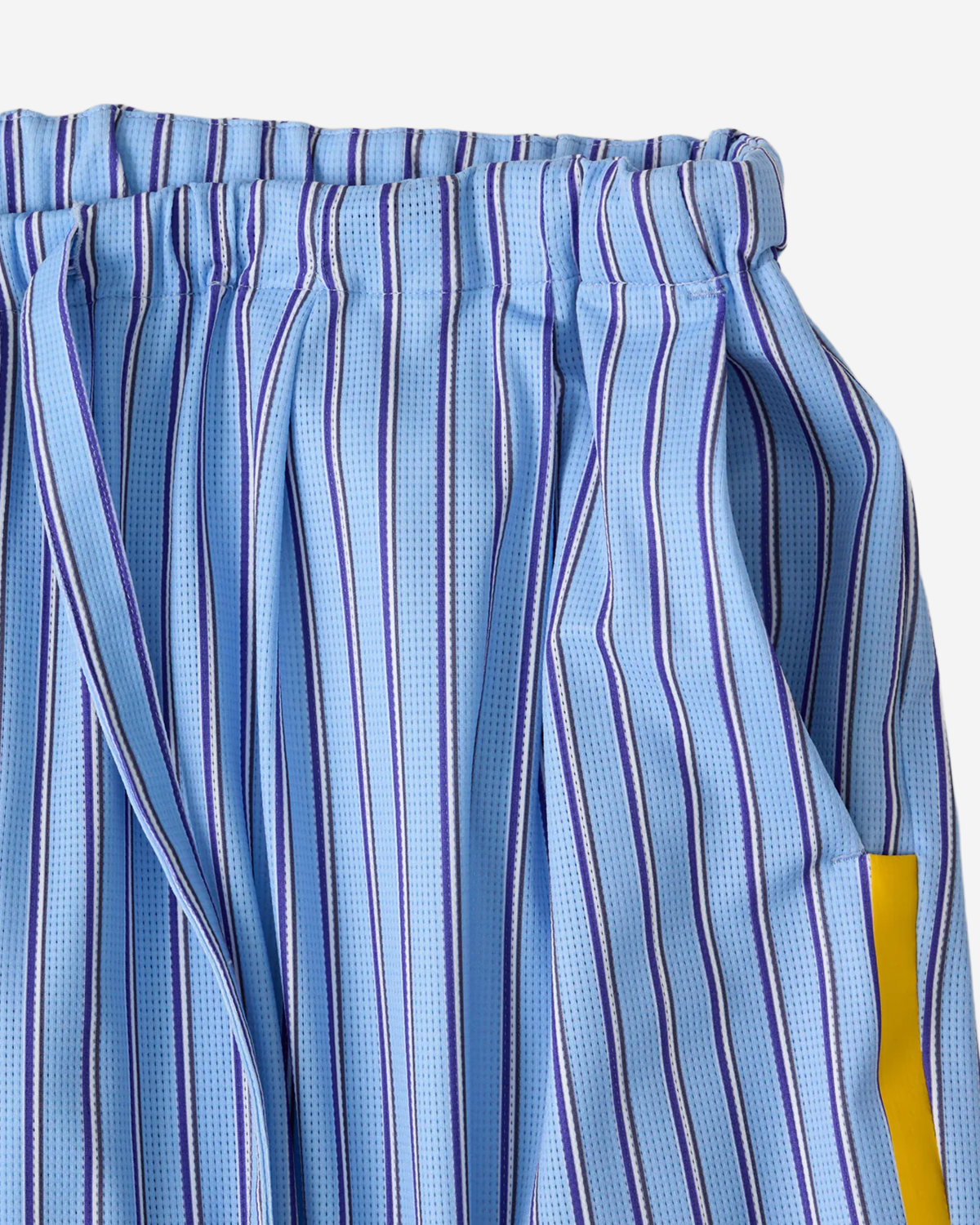 Stripe 2 Tuck Wide Pants - Sax Blue