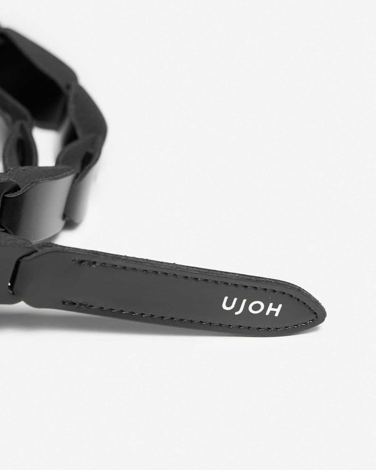 Leather Chain Belt - Black