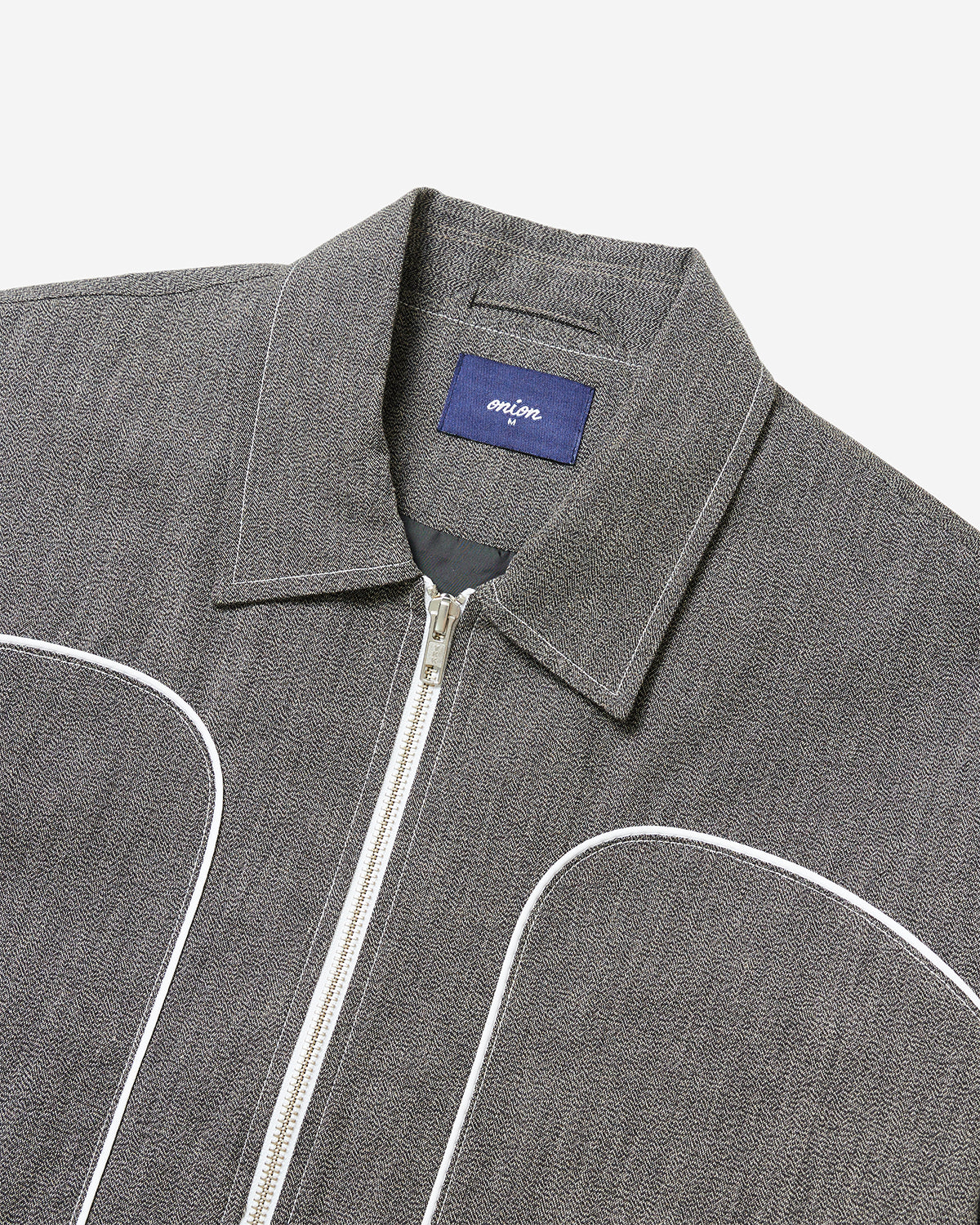 Timber - Cropped Zipped Collar Jacket - Salt and Pepper