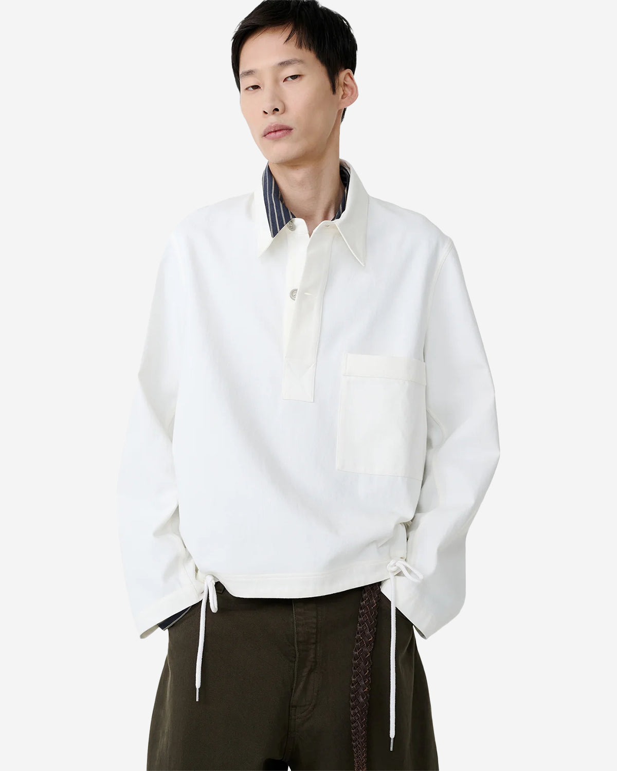 Stowe - Drawcord Shirt - Salt