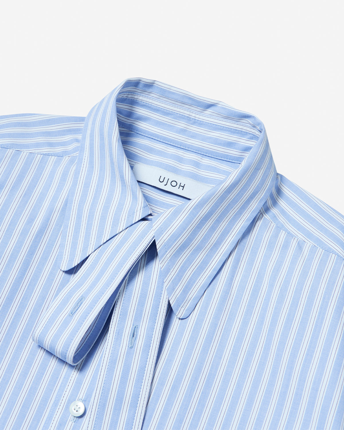 Ribbon Tie Shirt - Light Blue