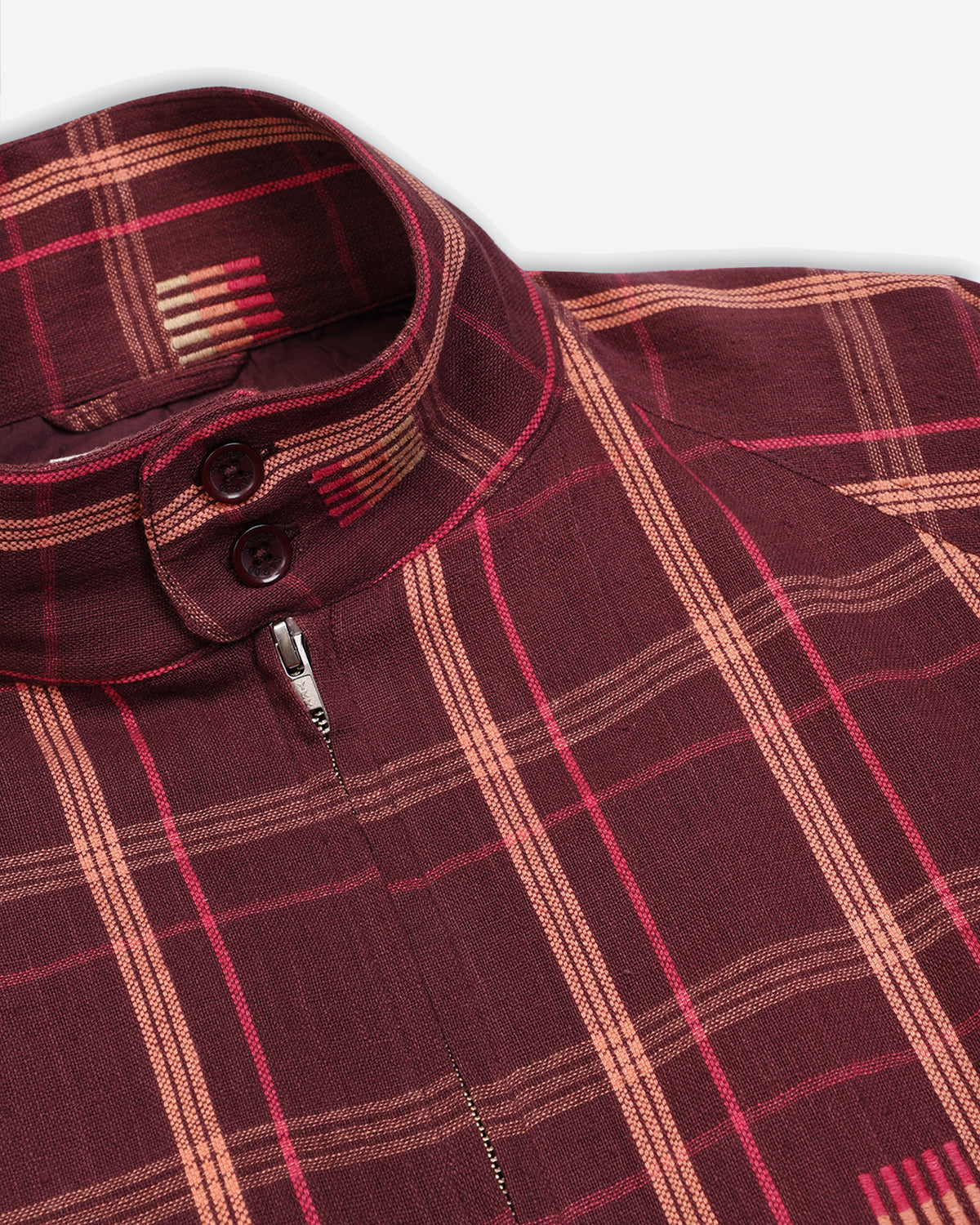 Stanley - Raglan Sleeve Vintage Inspired Jacket With Lining & Two Way Zip - Plum