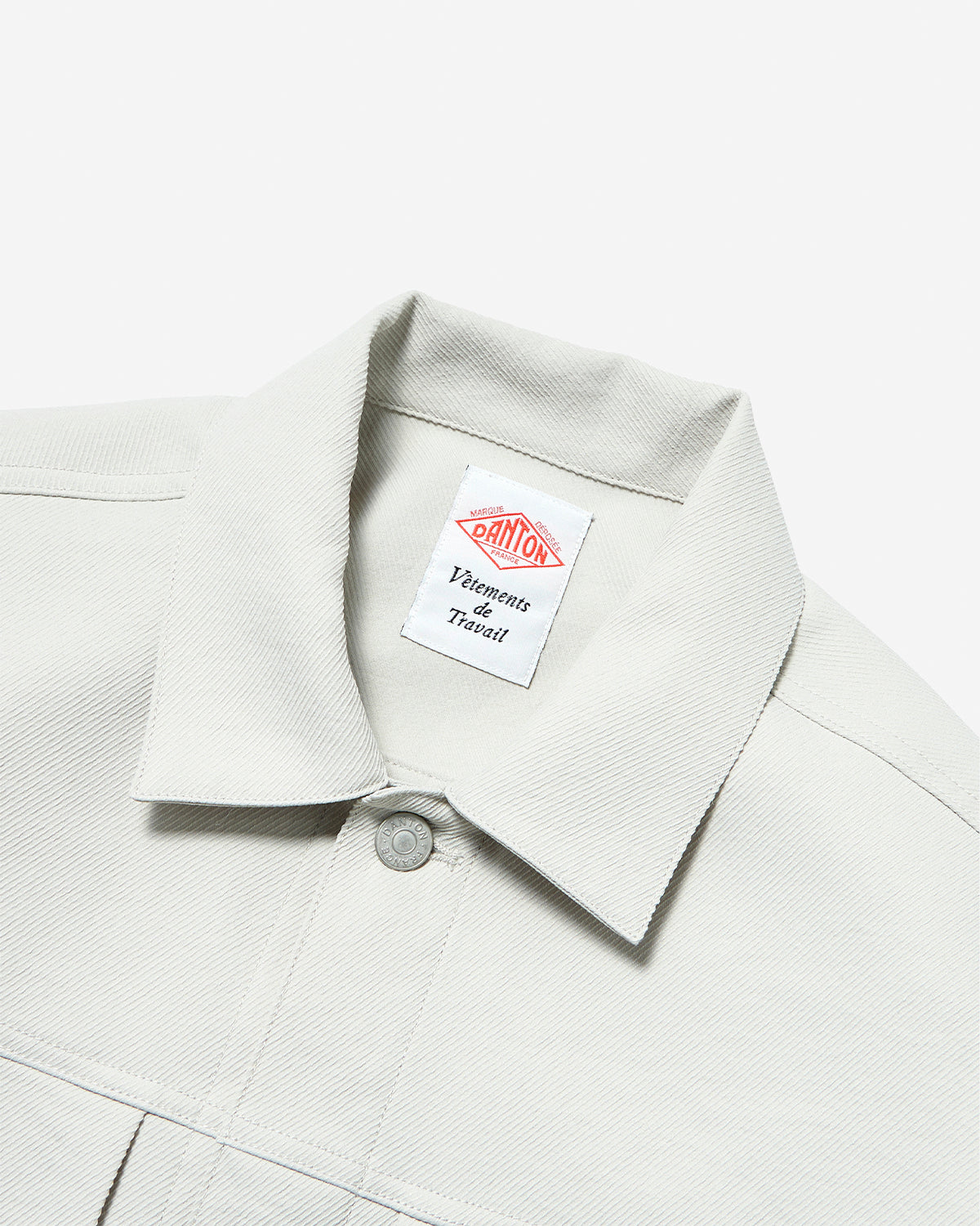 Mens Polyester Twill Jeans Jacket Style Shirt Blouson - Greige