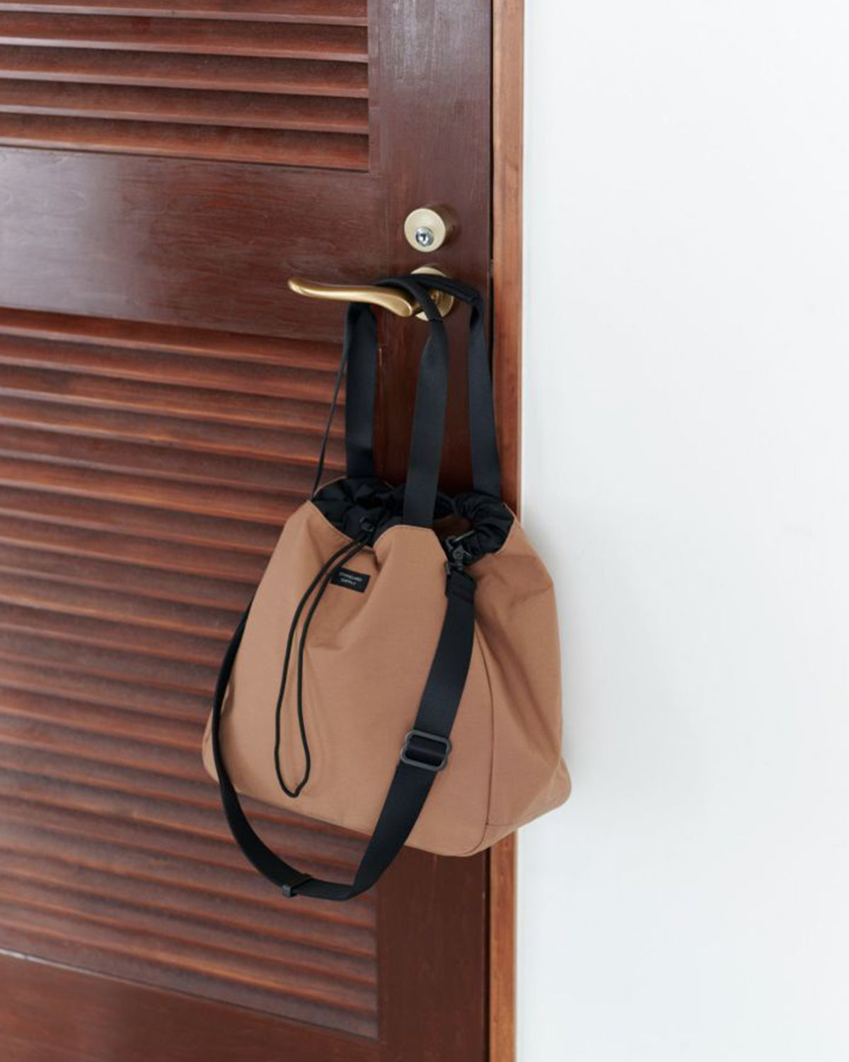 Simplicity 2Way Draw String Tote - Mocha