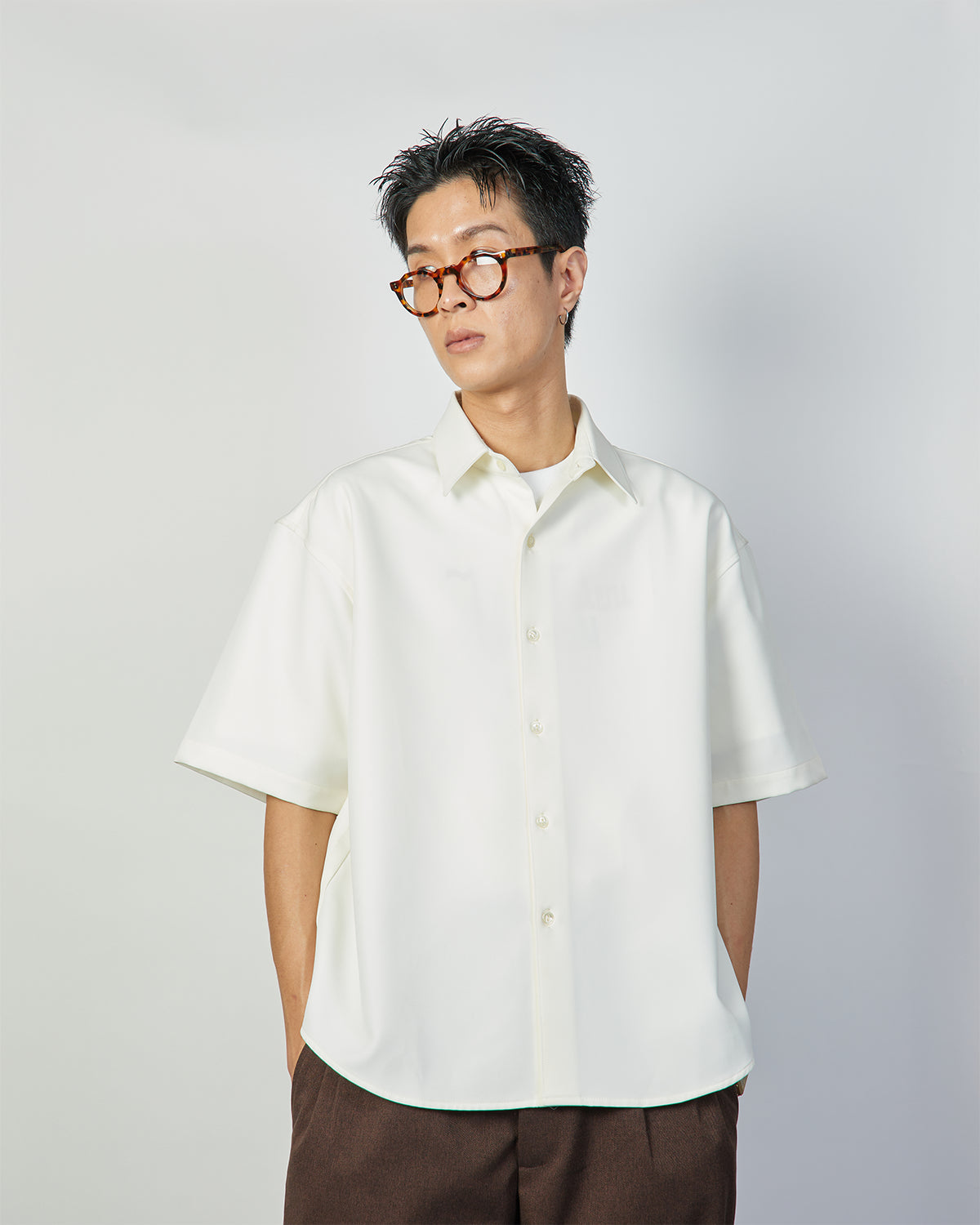 James Shirt - 4 Way Stretch Short Sleeve - White