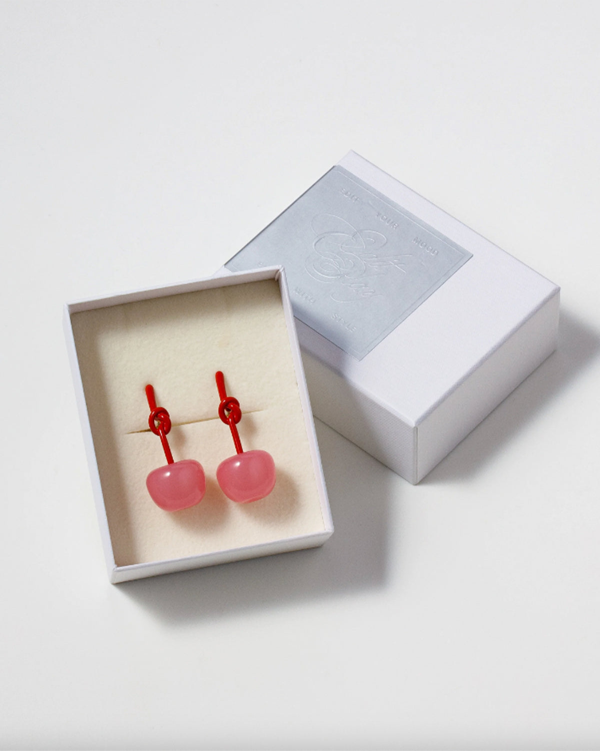 Edit Play Cherry Earrings - Pink / Red