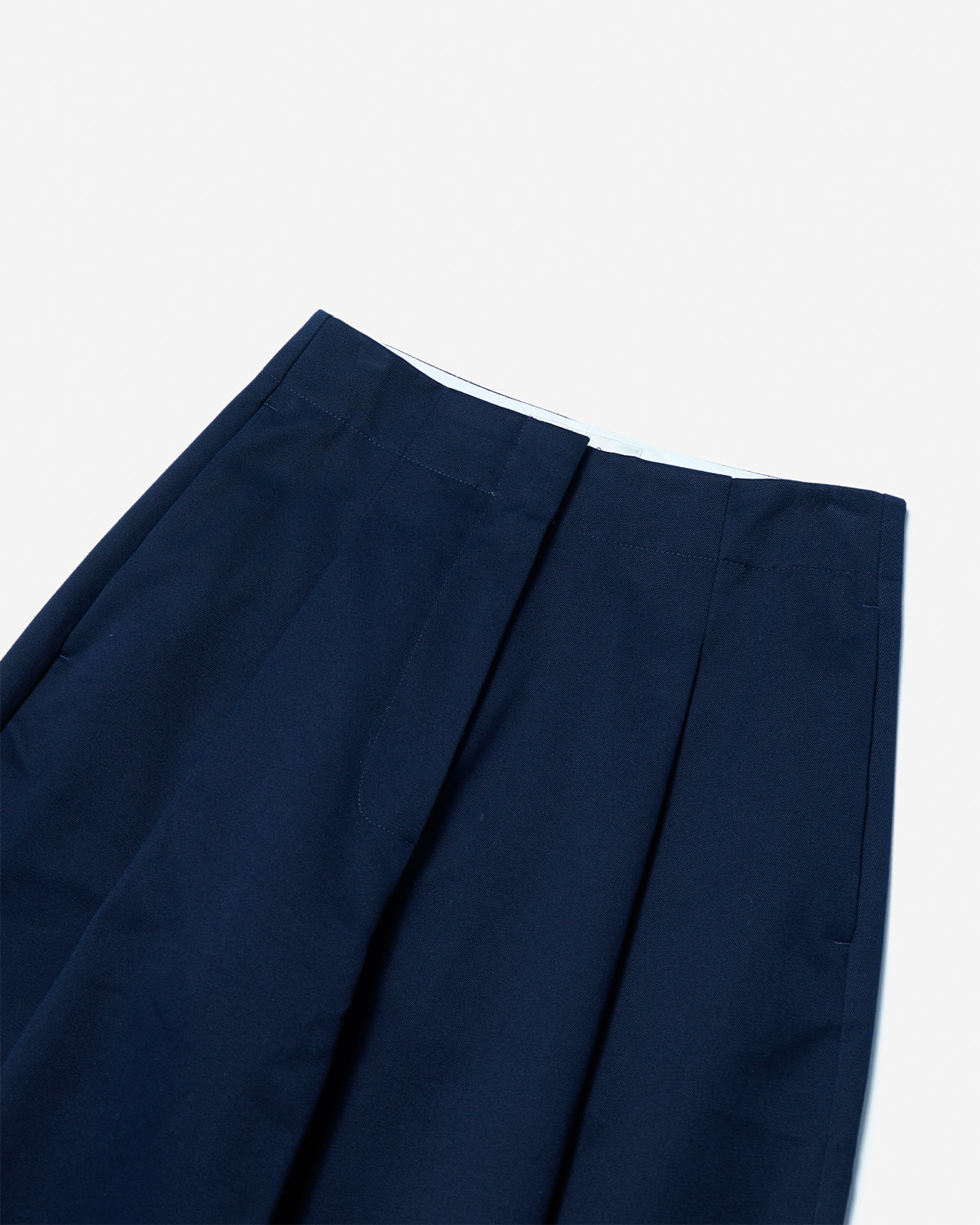 Dordoni - Pants - Deep Pleat Volume Ankle Crop - Dark Navy