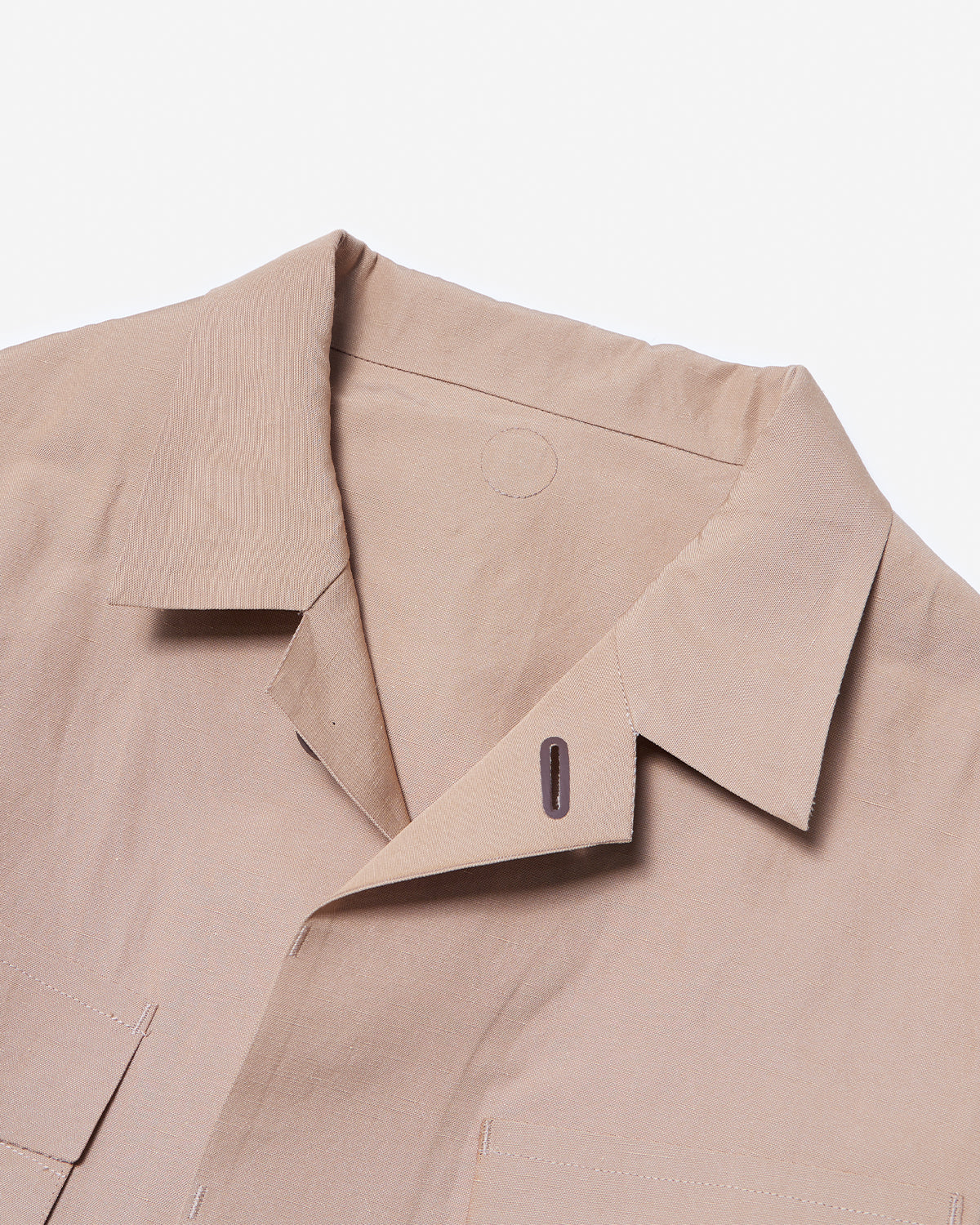 06PNJ2 - Memory Linen Fatigue Blouson - Beige