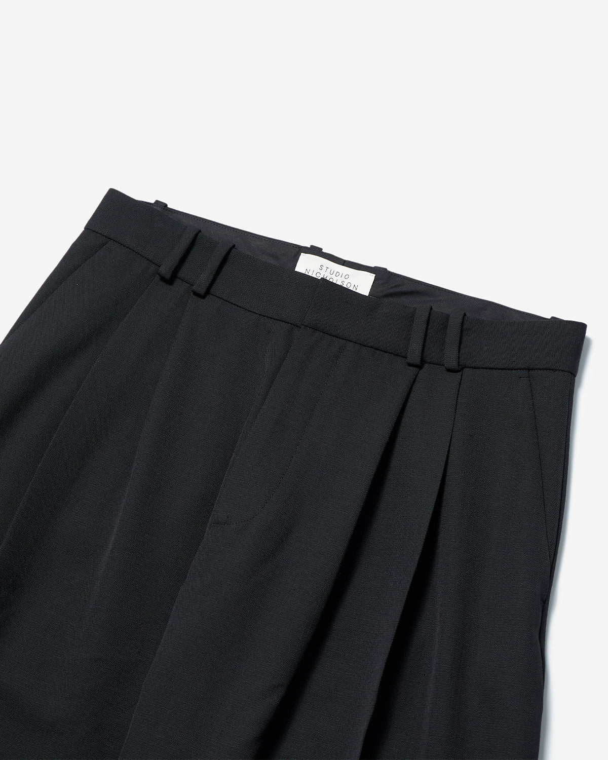 Line - Double Pleat Volume Pant - Black