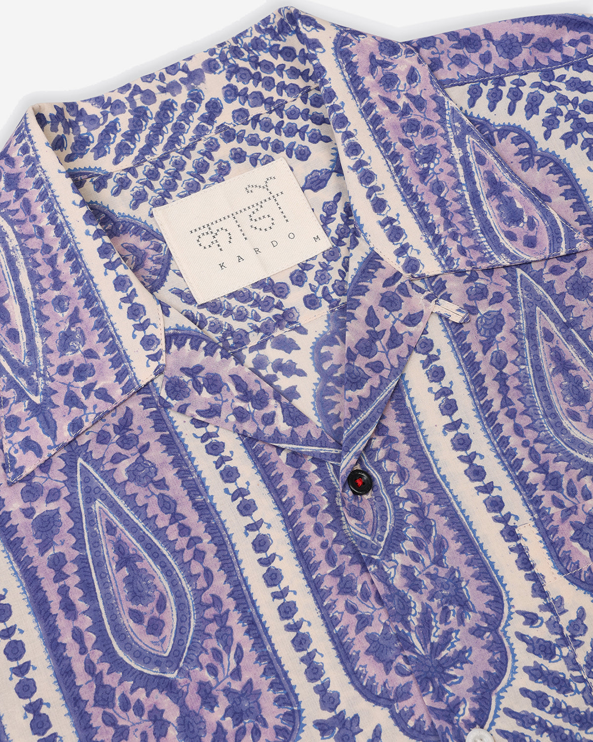 Rohit - Boxy Over Sized Vintage Inspired Camp Collar Shirt - Block Print