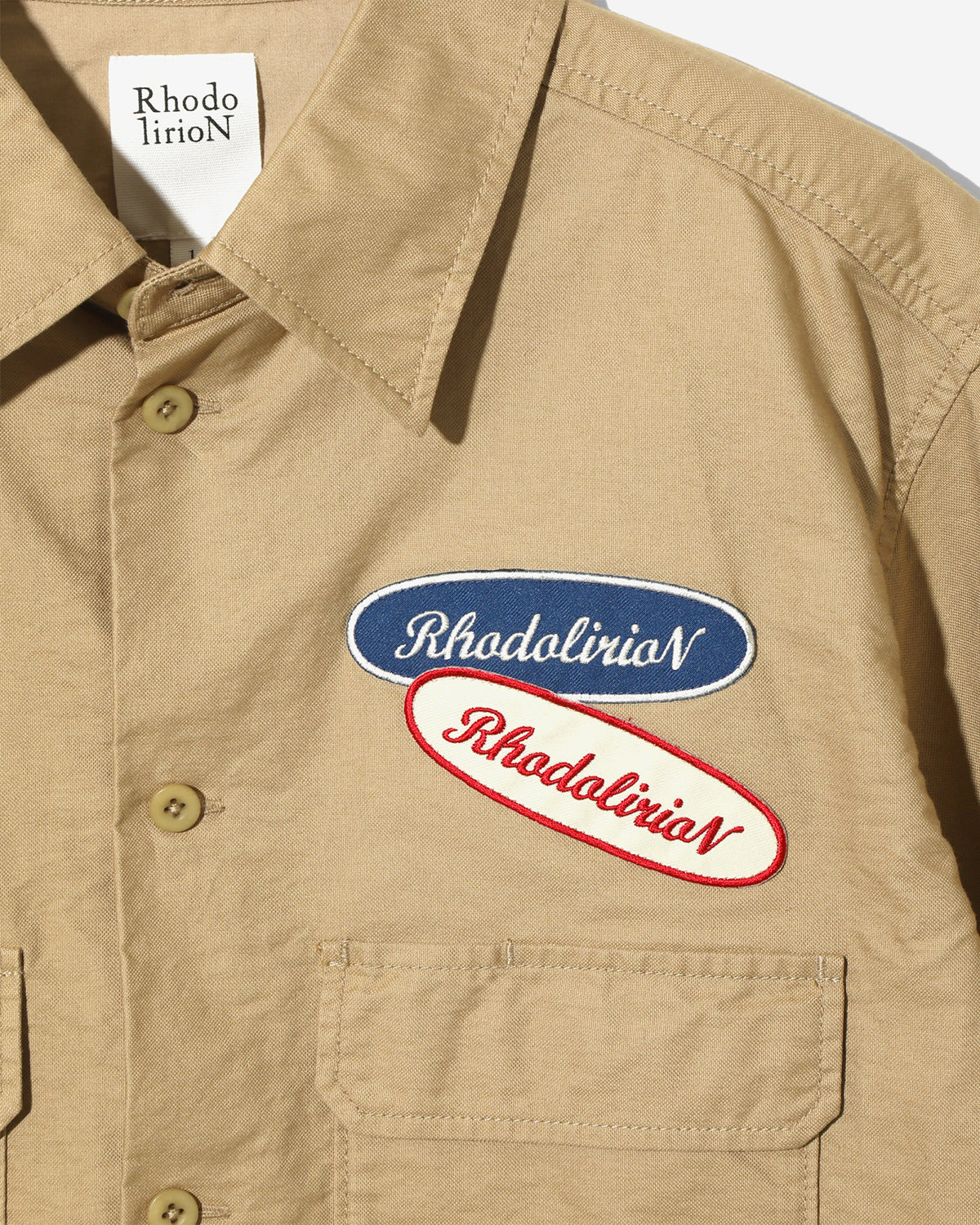 Work Shirt With Emblem - Khaki