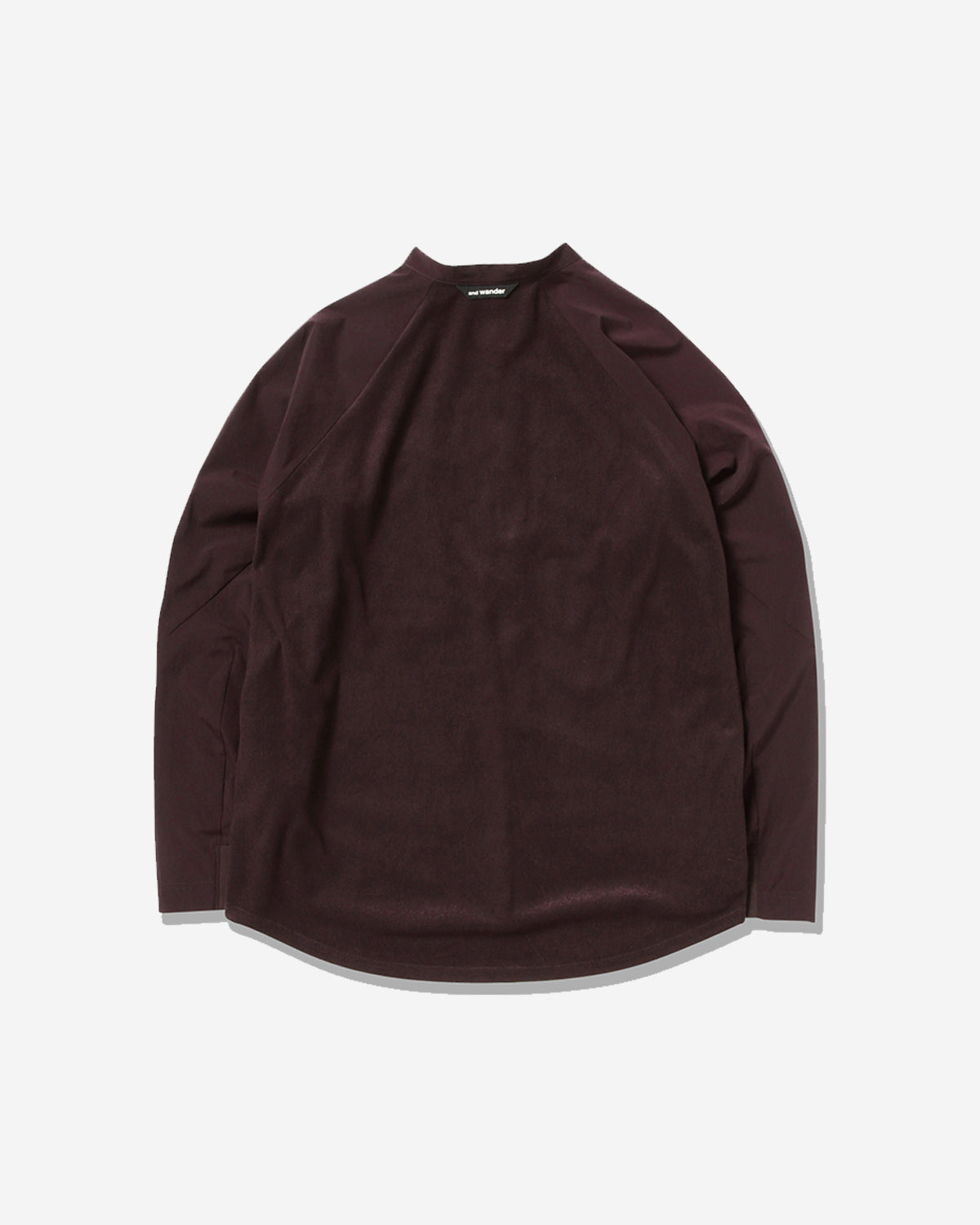 Fleece Base Band Collar Shirt - Bordeaux