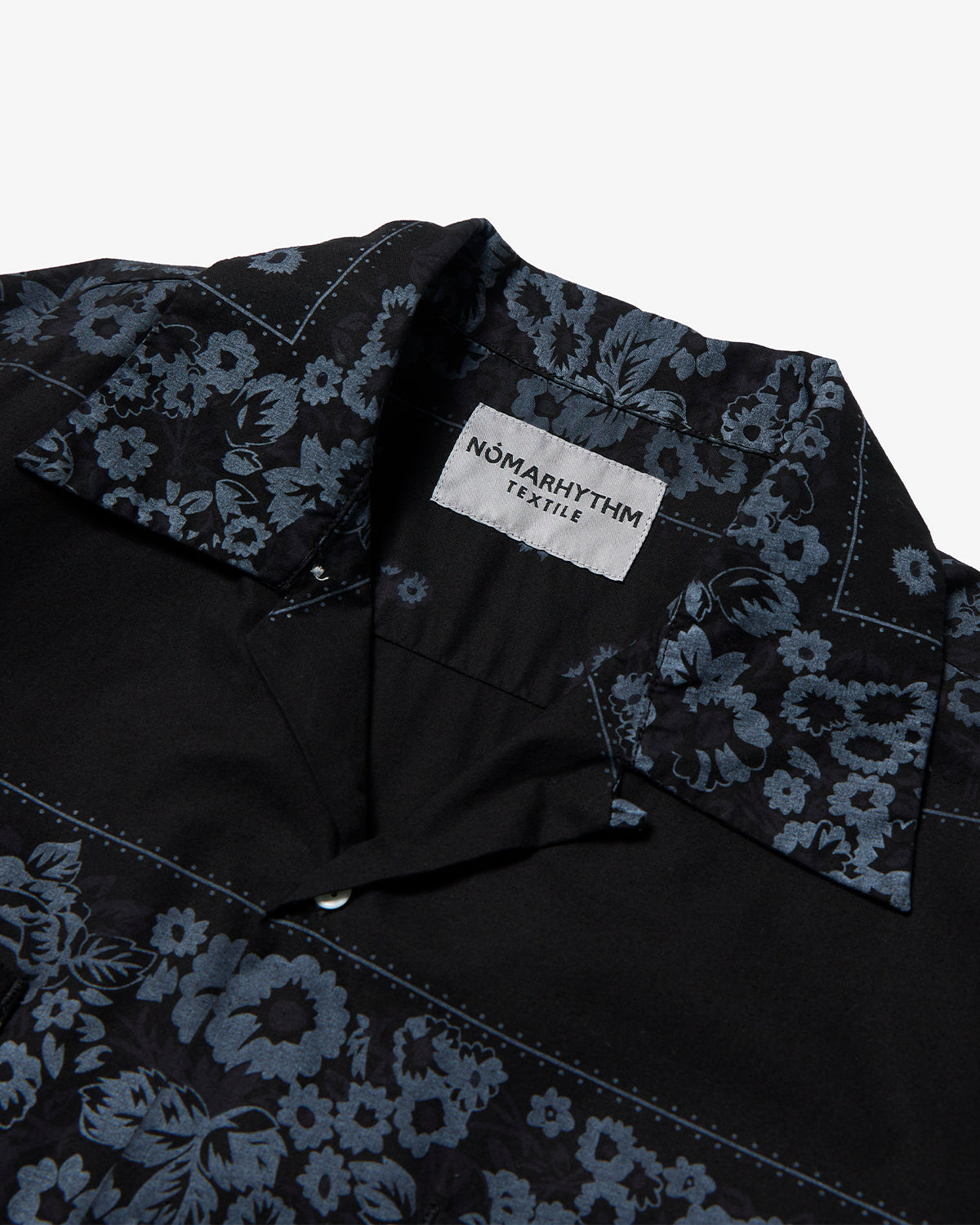 Overdyed Bandana Print Shirt - Black x Blue