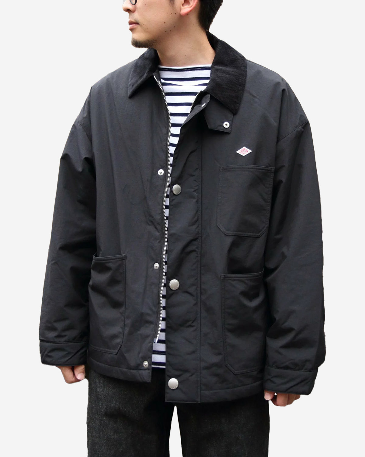 Mens Nylon Taffeta Work Jacket - Charcoal