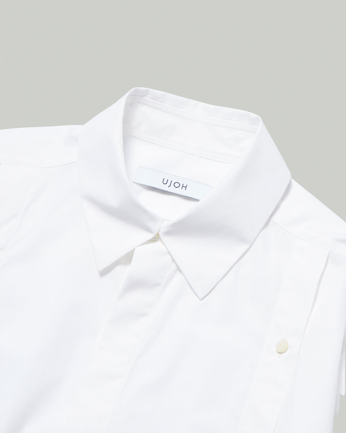 Panel Button Slit Shirt - White
