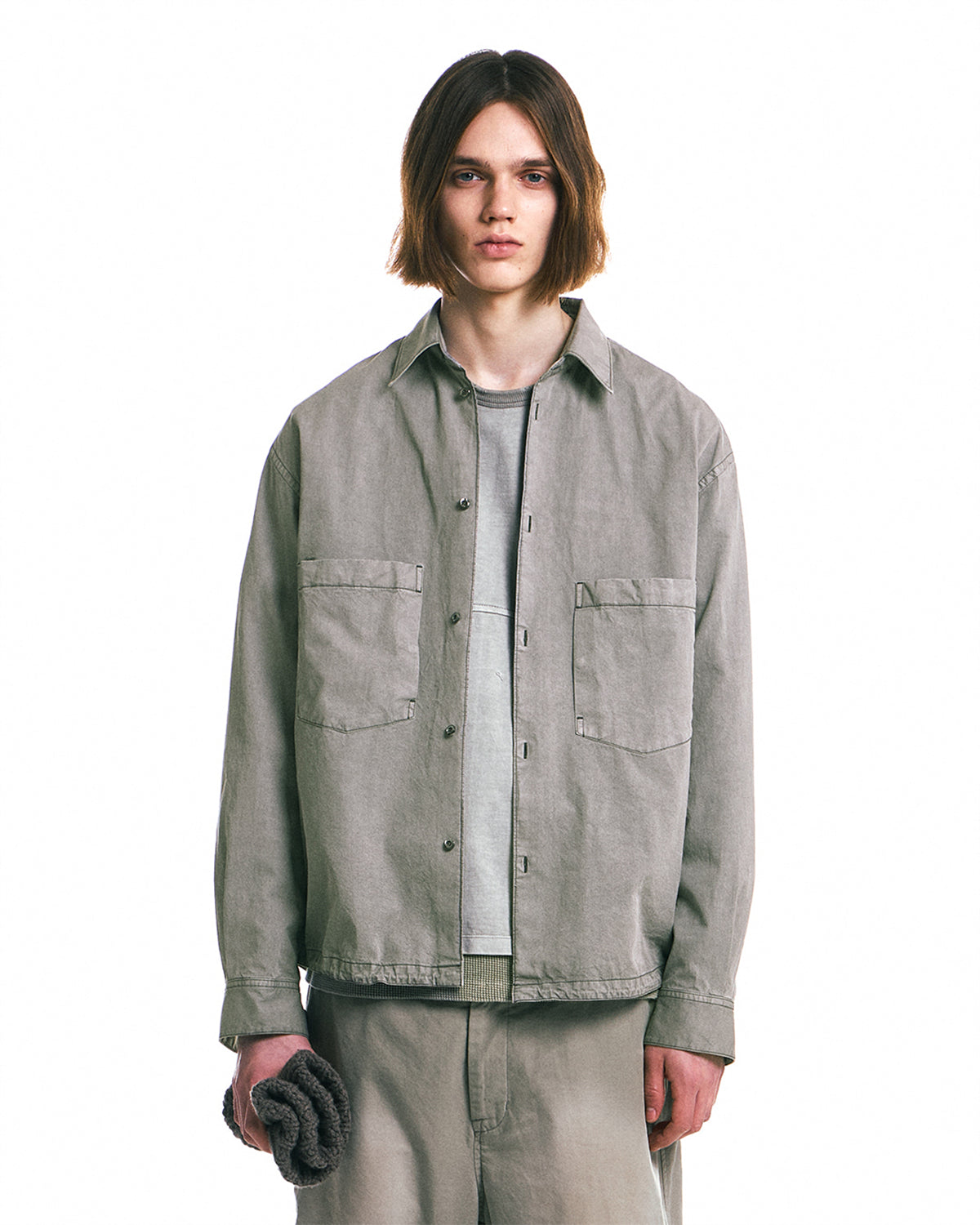 2P Drawstring Shirt - Greige