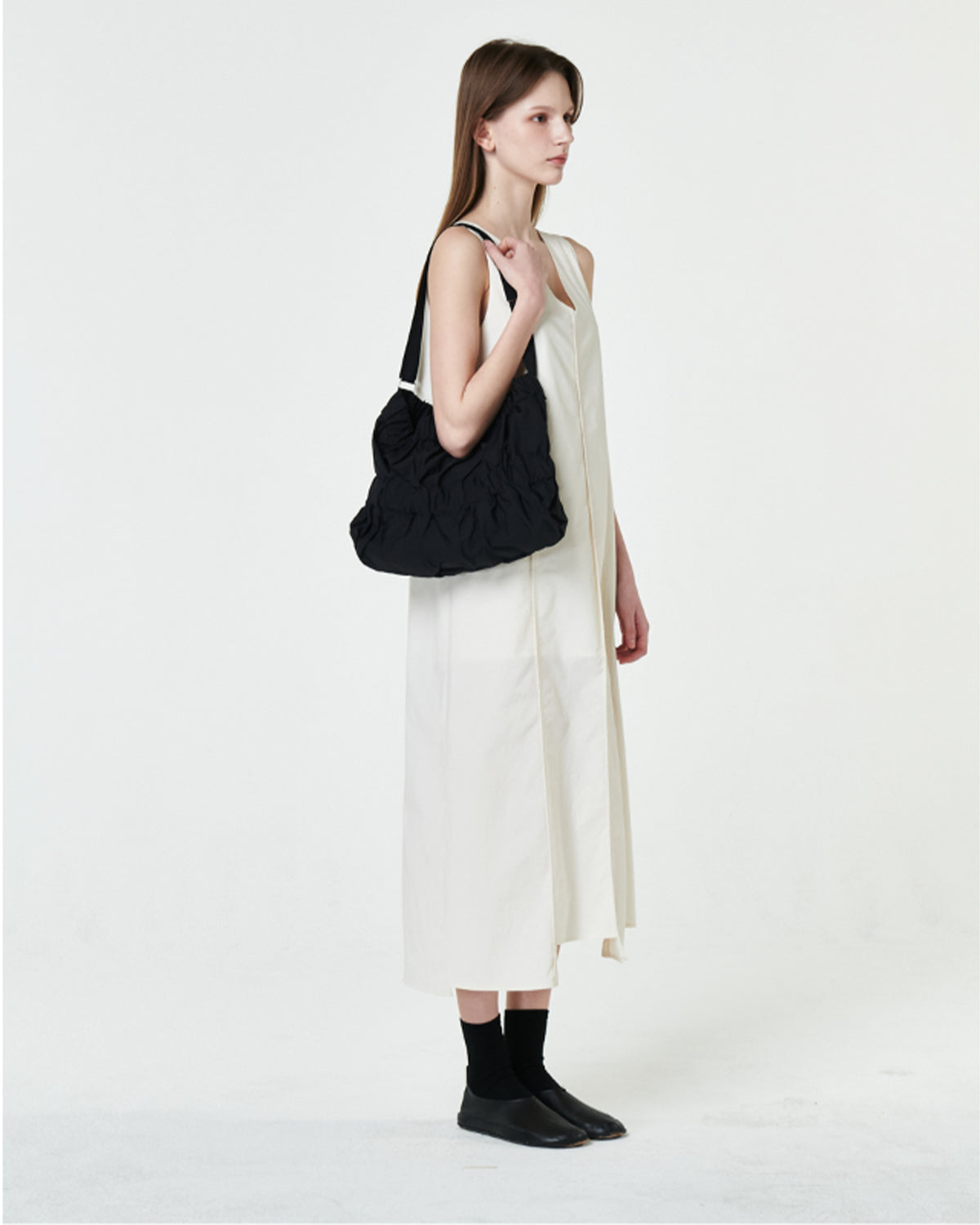 M Tiered Cross Bag - Black