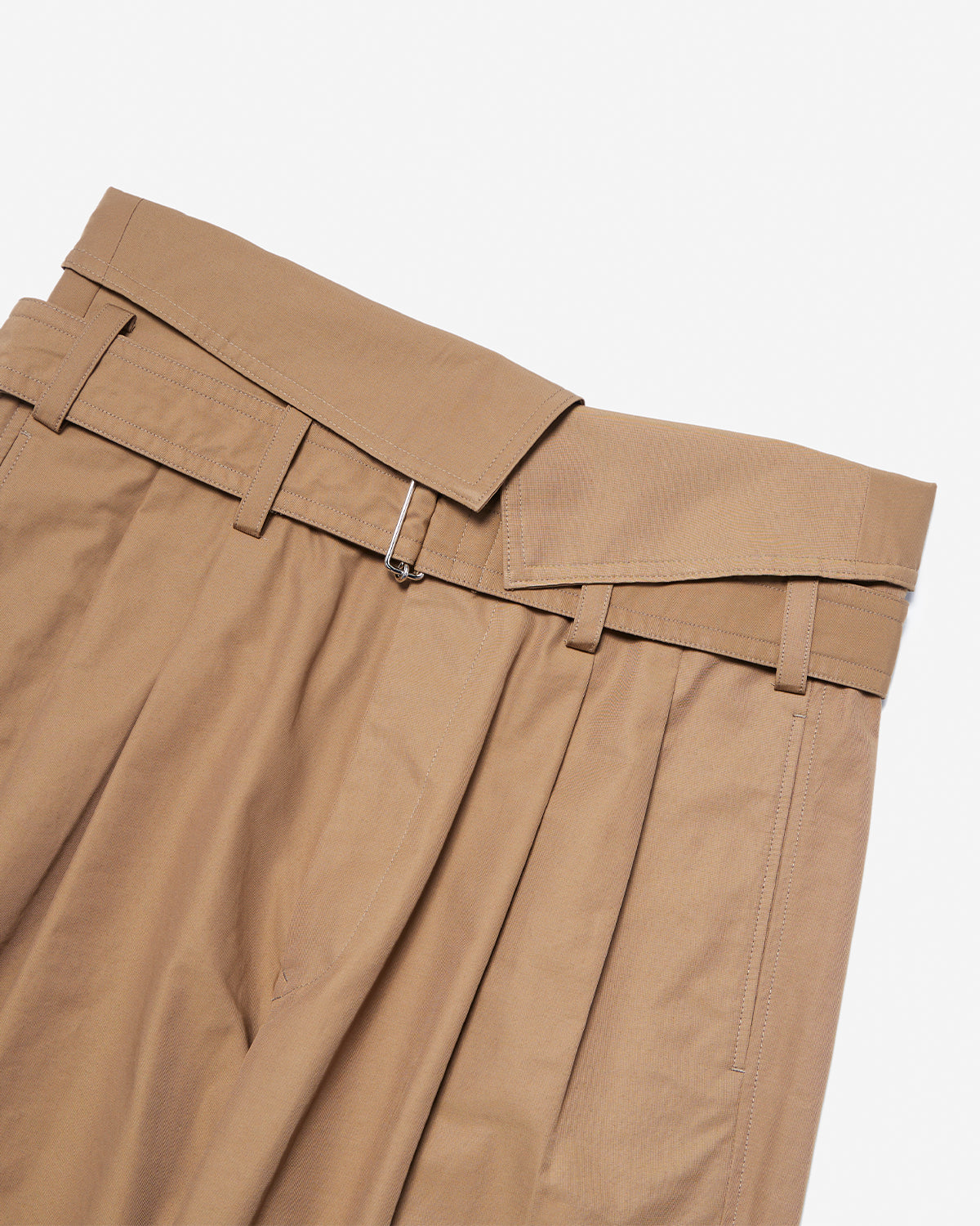 Fold Over Belt Wide PNT - Brown