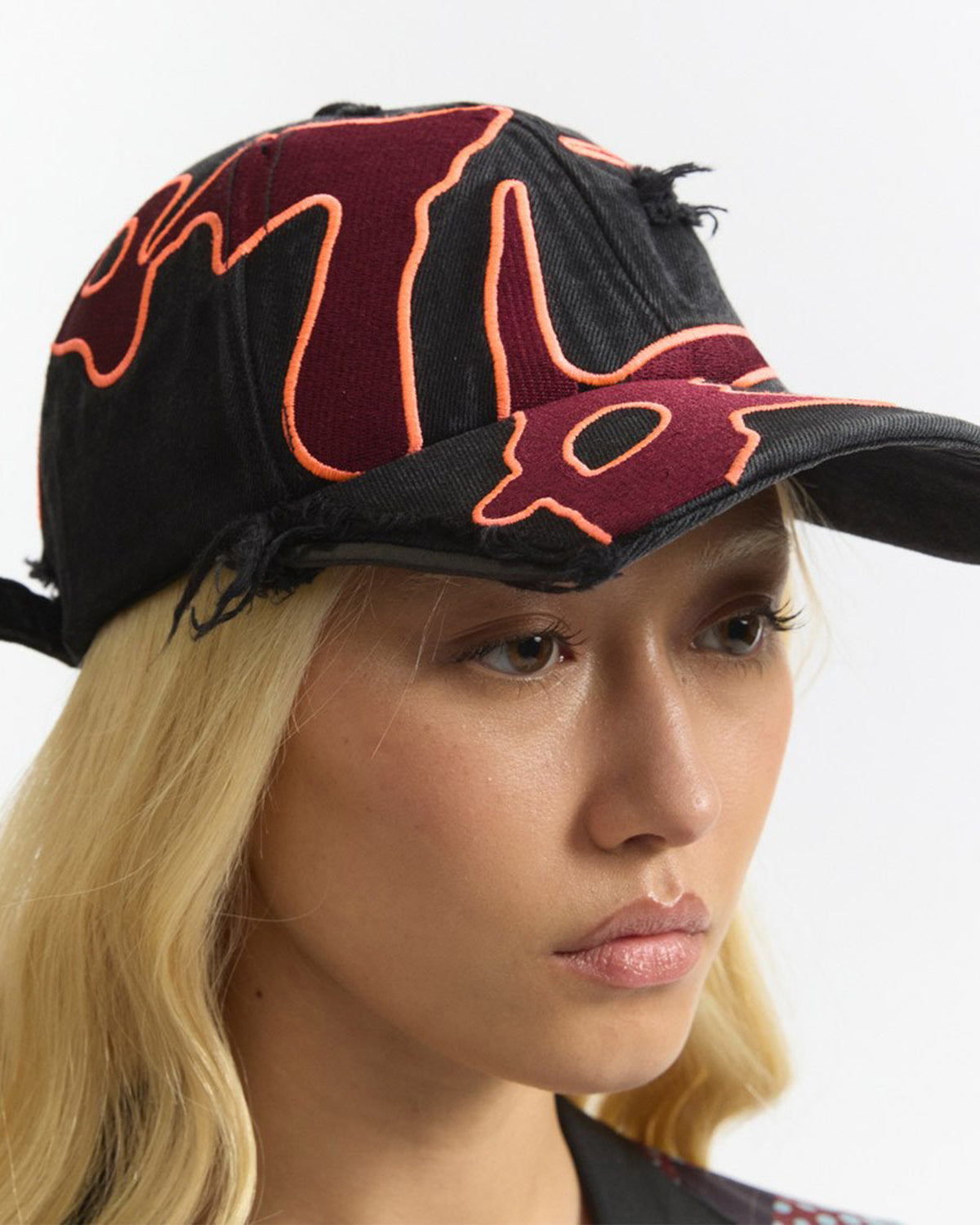 Seven Eighths Baseball Cap - Black Wash / Deep Red