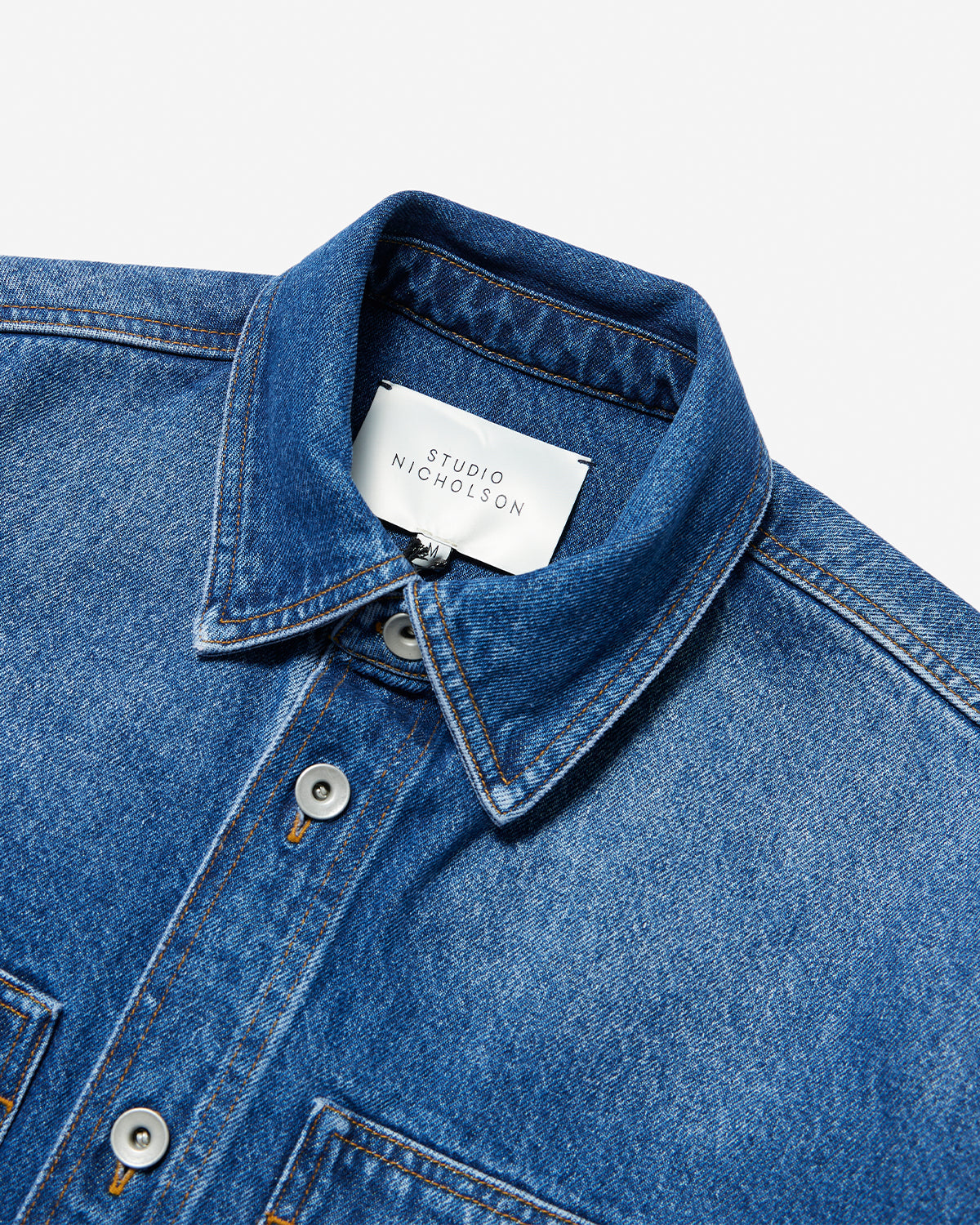 Saxon - Denim Overshirt - Worn Wash Indigo