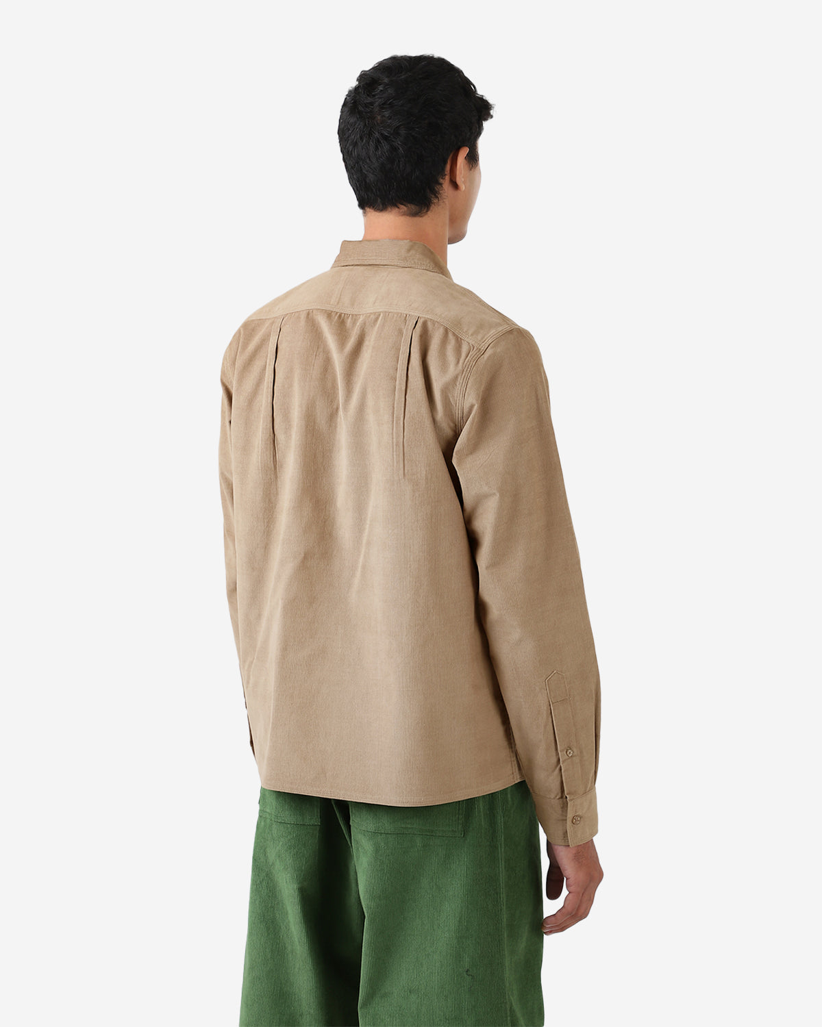 Chintan - Boxy Fit Open Collar LS Shirt - Sand