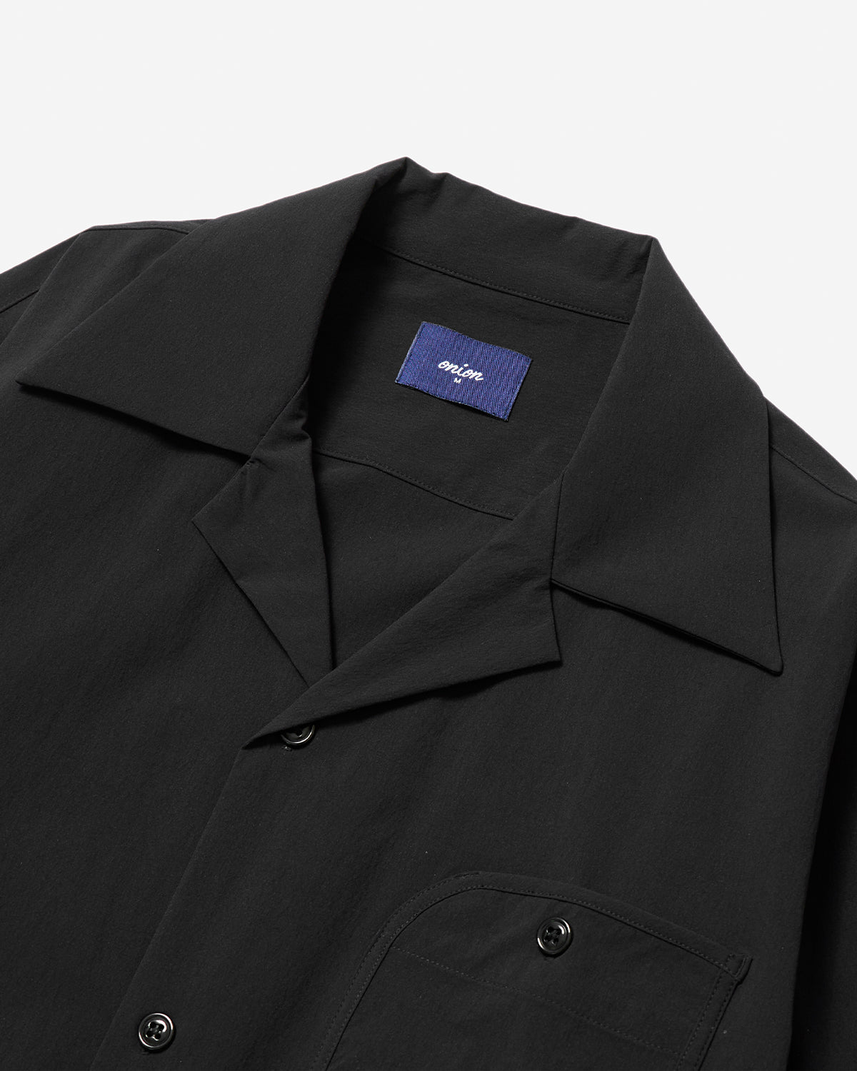 Caron - Tropical Collar Shirt Long Sleeve Shirt - Black