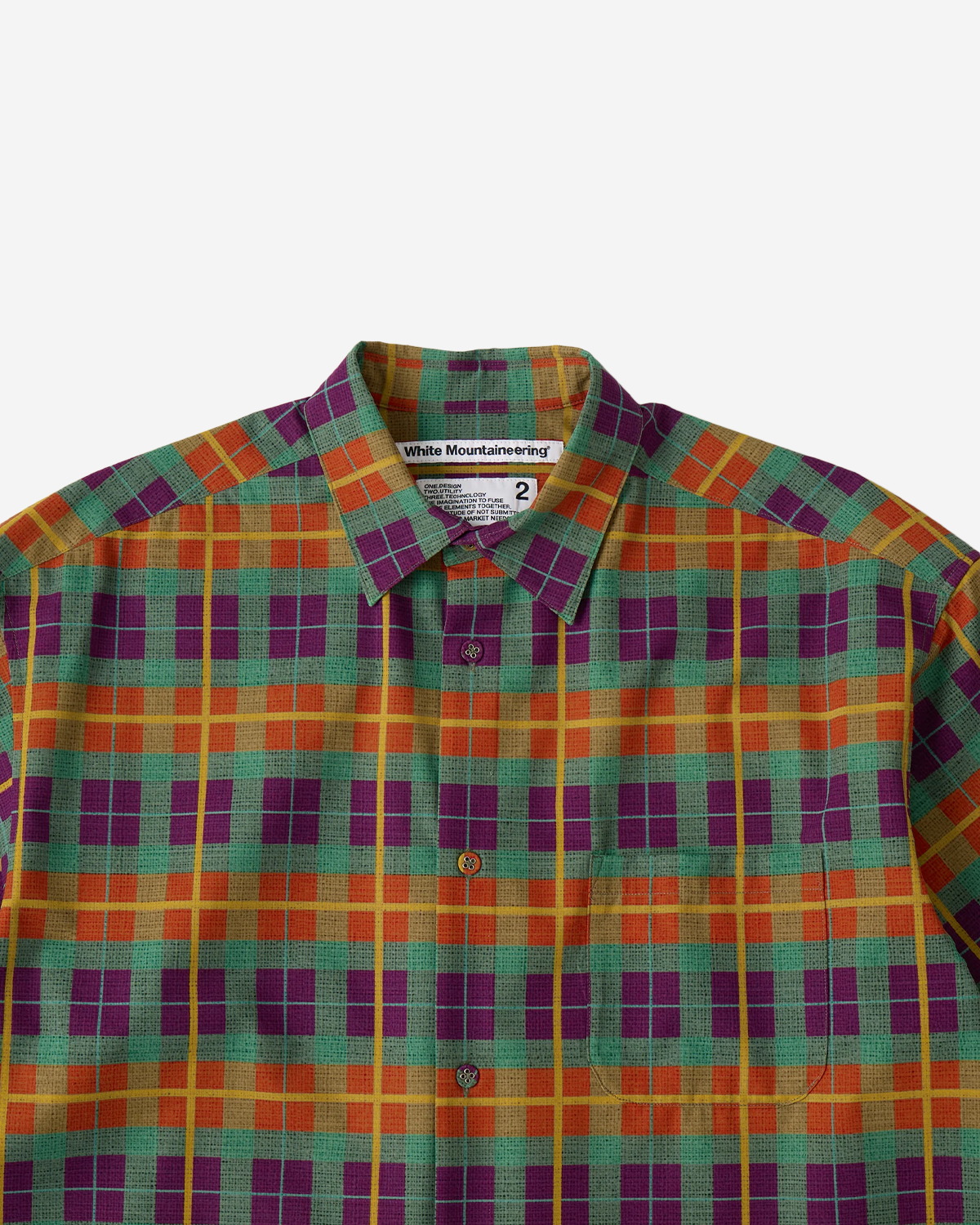 Madras Check Wide Shirt - Orange