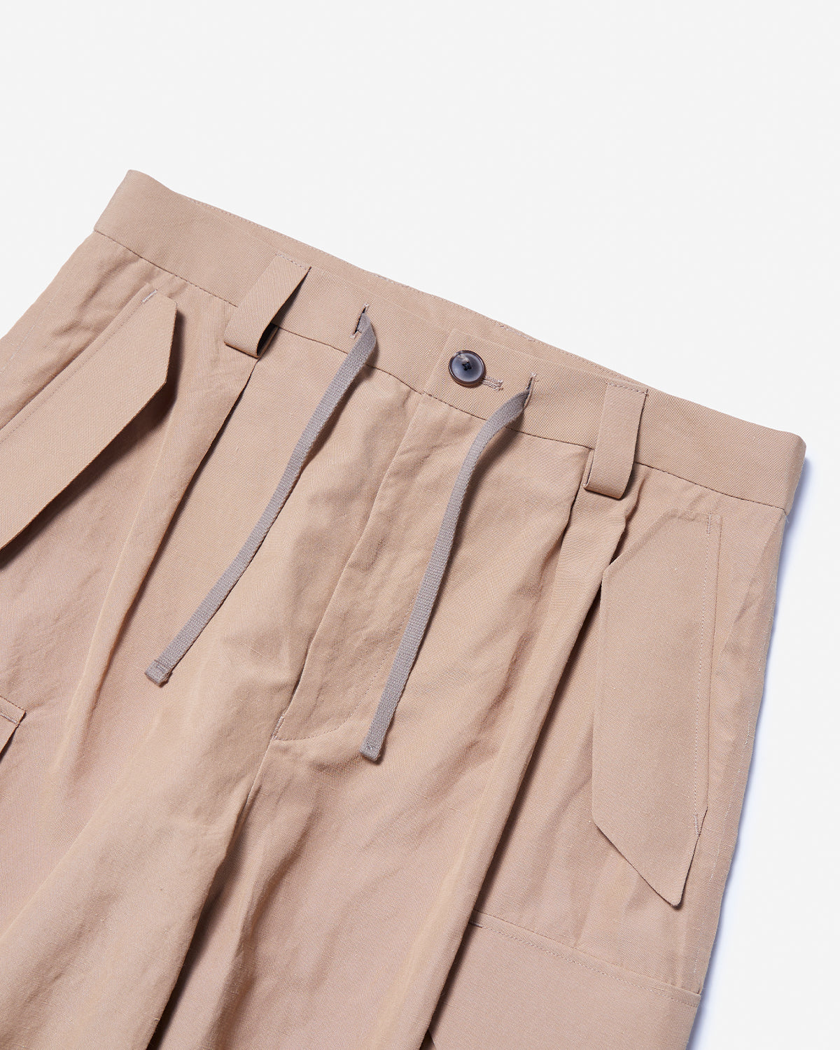 06STPT - Memory Linen Cargo Pants - Beige