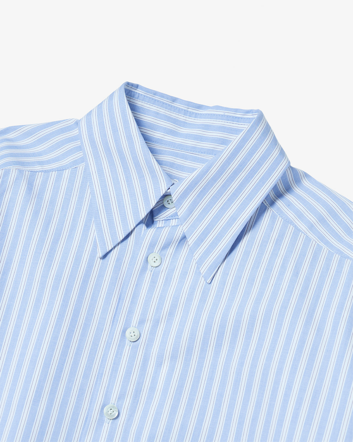 Ribbon Cuffs Shirt - Light Blue