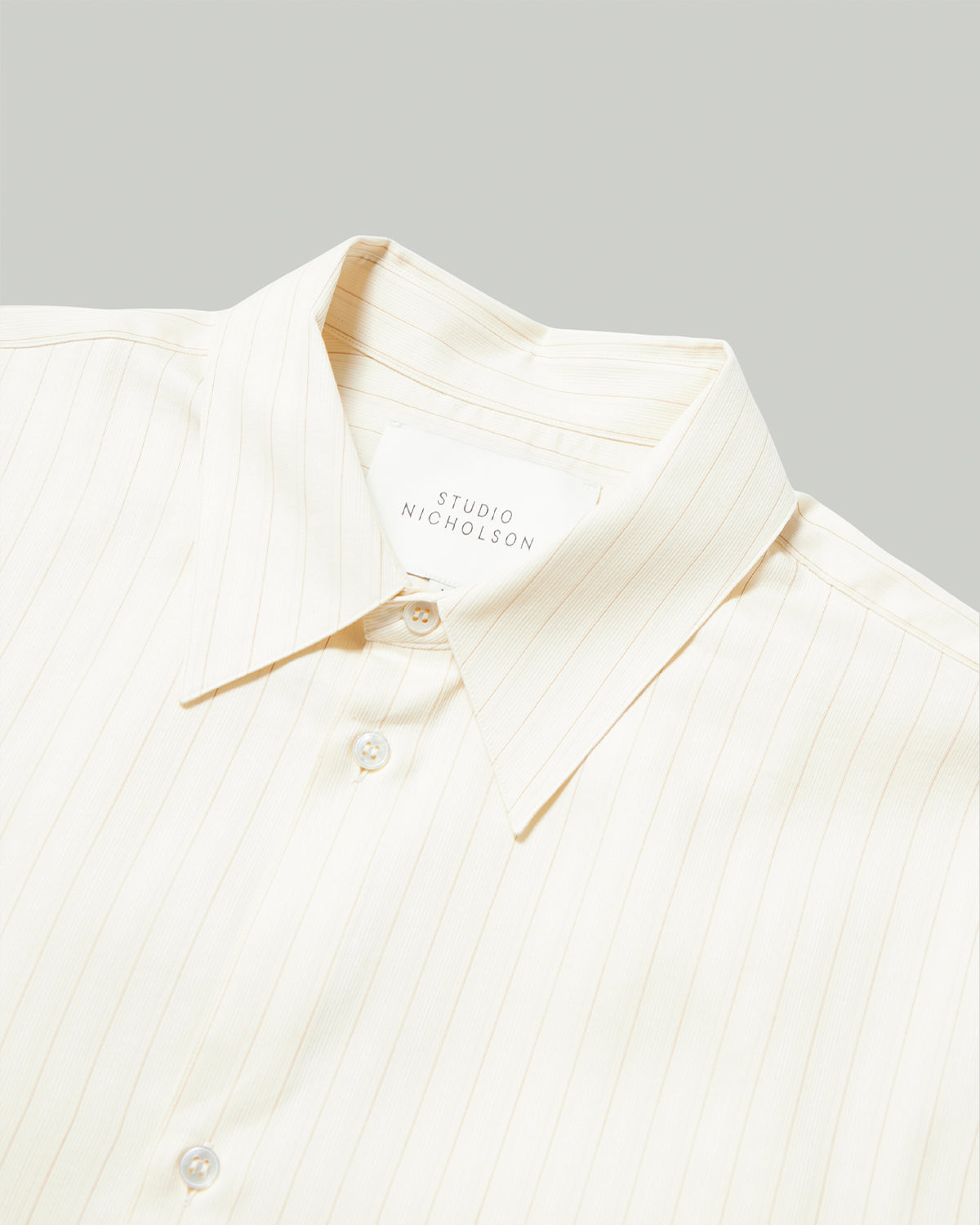 View - Boxy Oversized Shirt - Amber Stripe