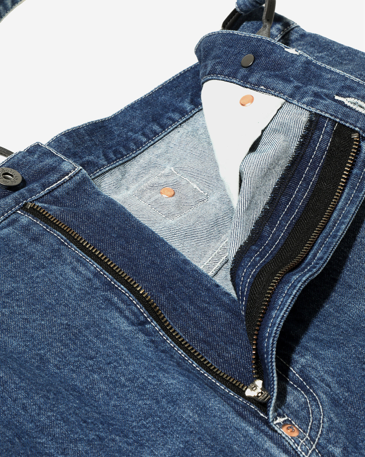 5Pockets Suspender Pants - Denim - Indigo