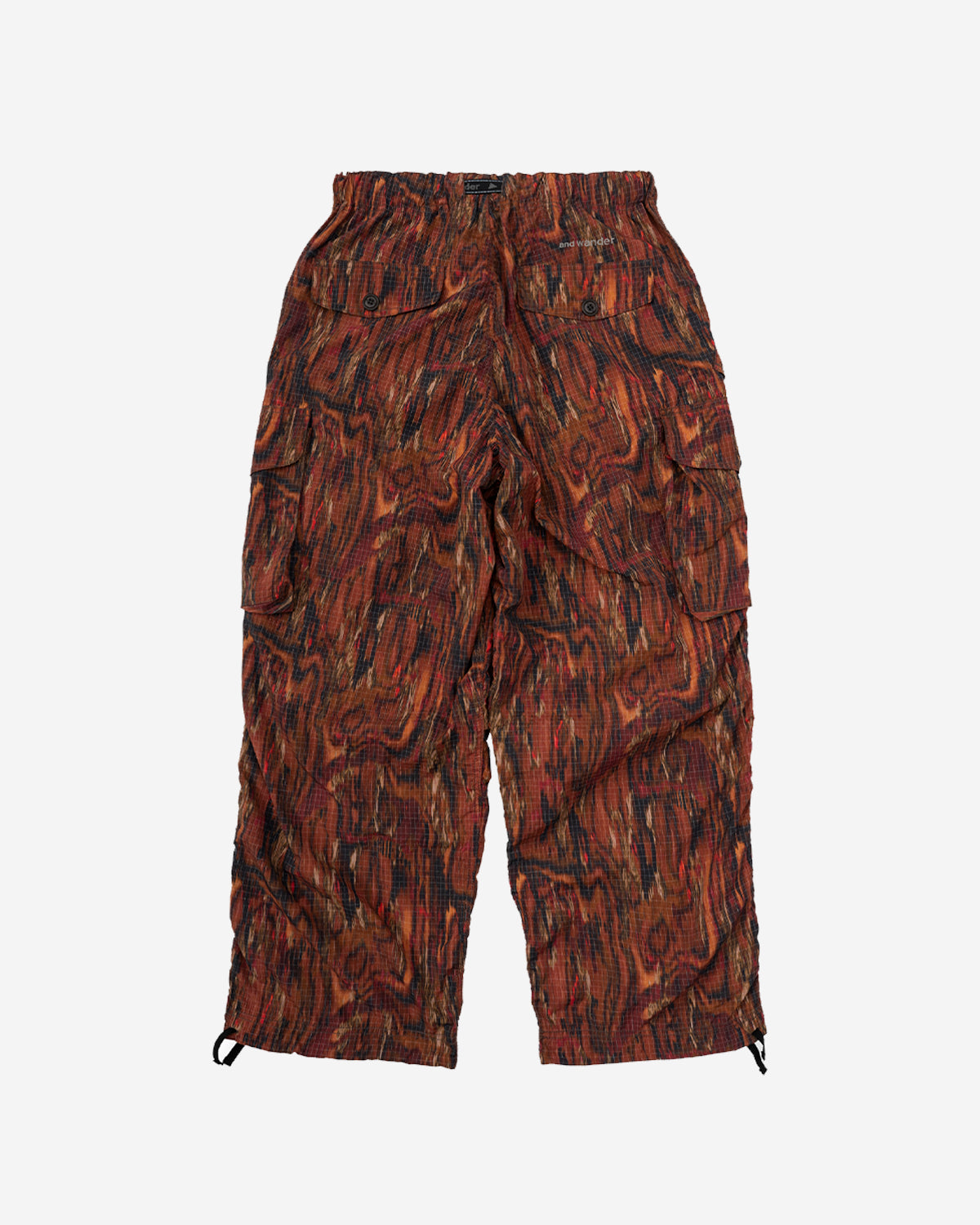 Printed Ripstop Cargo Pants - Red
