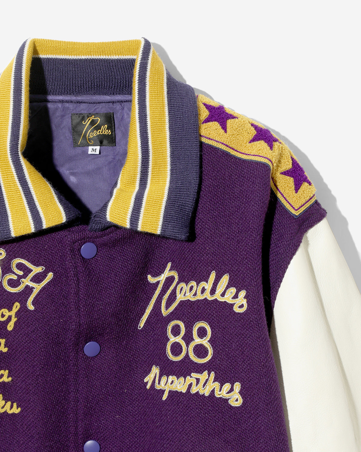 Lettered Jacket - Wool Melton - Purple