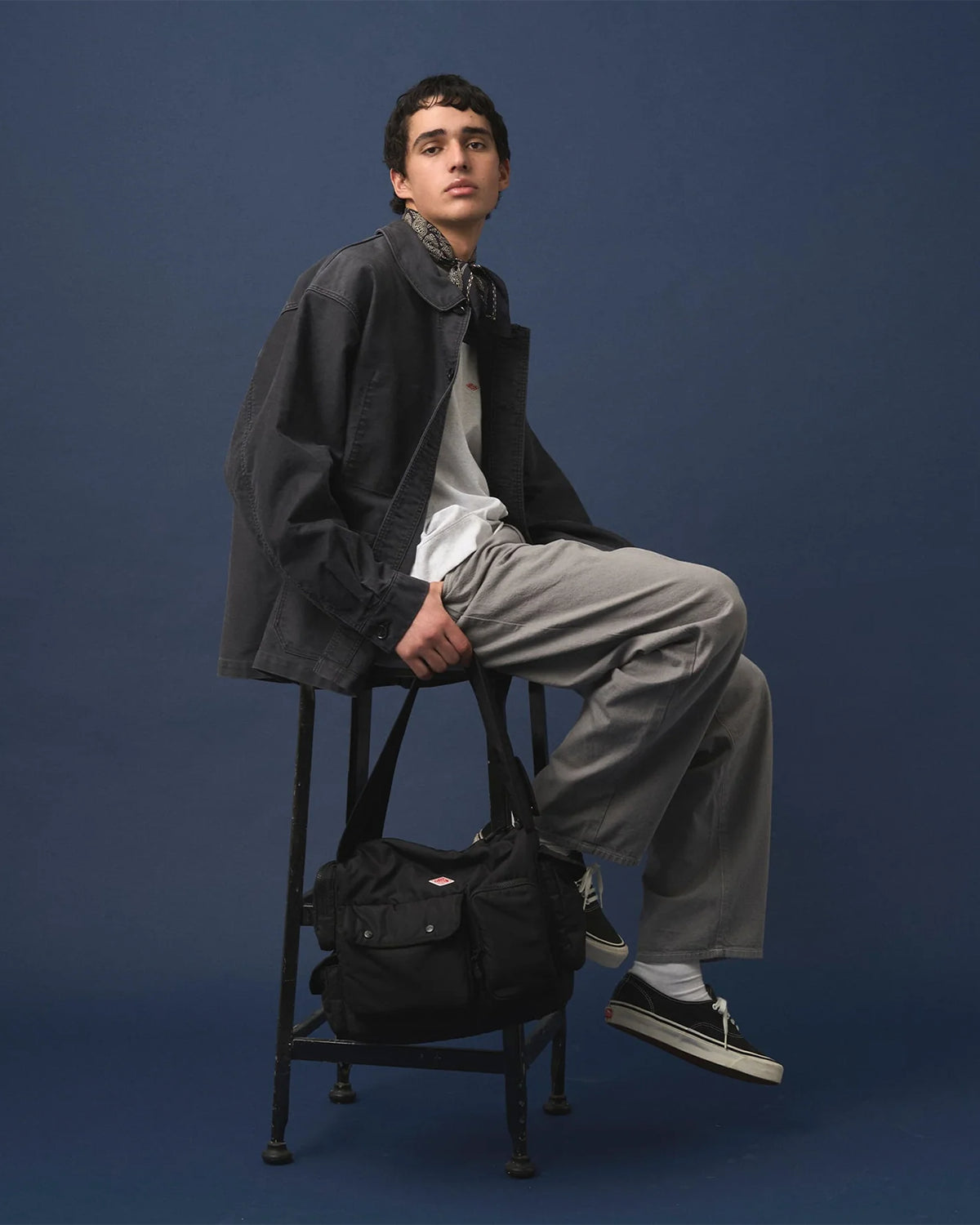 La Defense - Polyester Taffeta Shoulder Bag - Black White