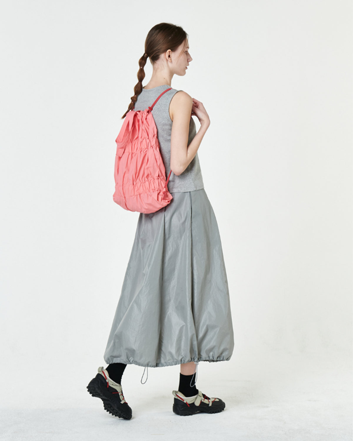 Tiered Banding Backpack - Pink