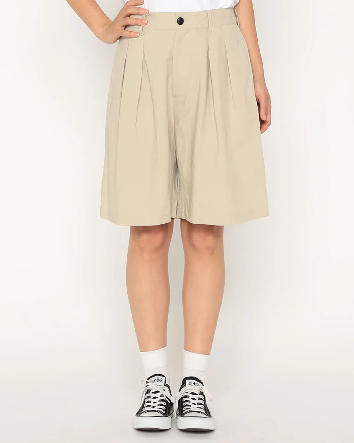 Mens C/N Twill Easy Shorts - Beige