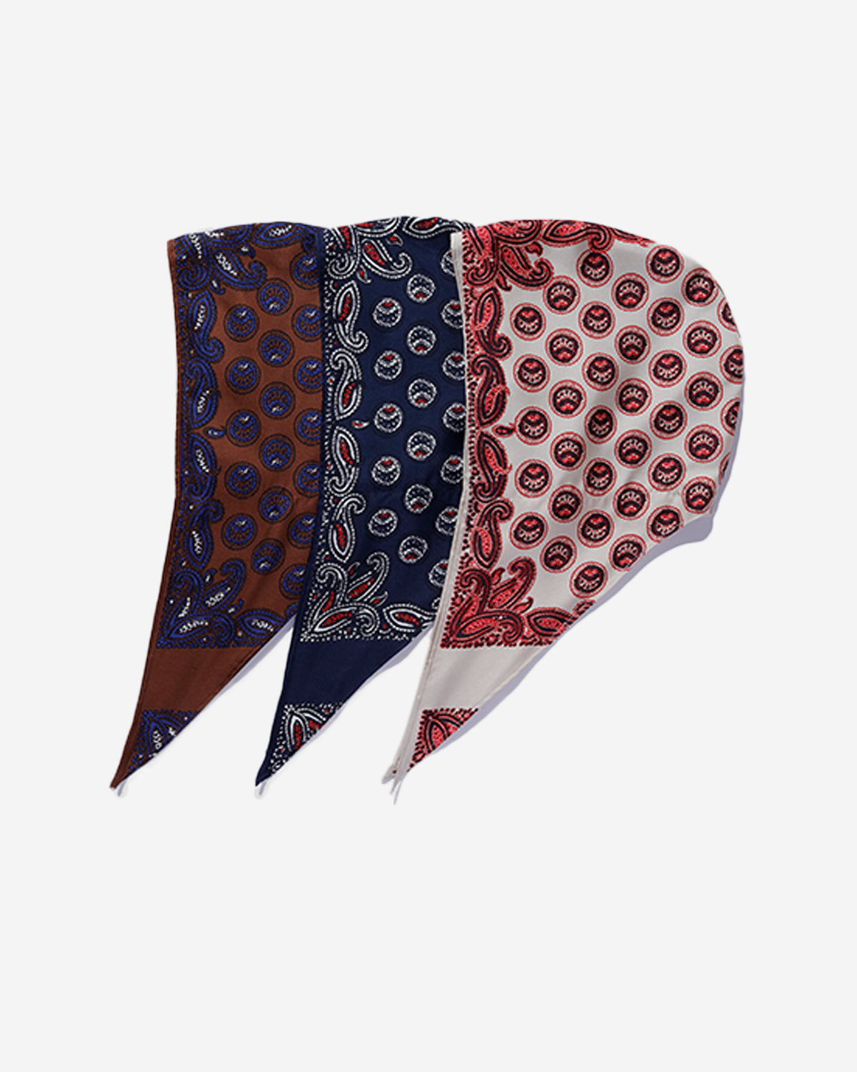 Paisley Silk Hoody Scarf - Beige
