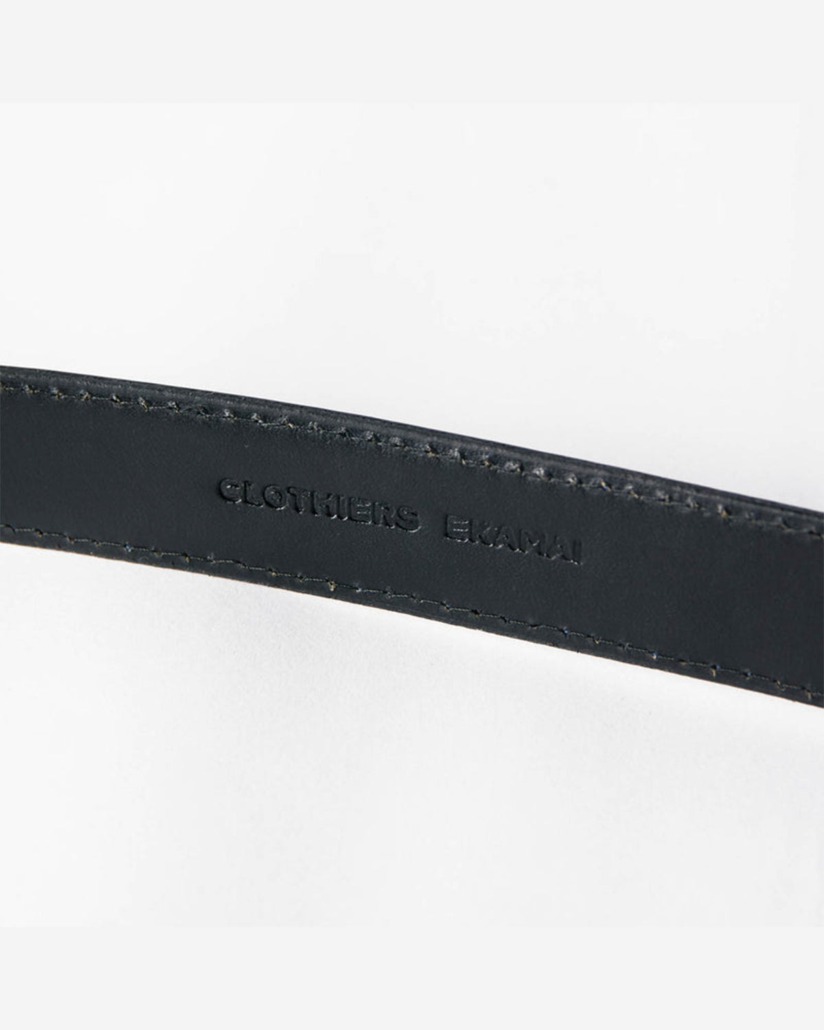 Slim Leather Belt - Navy